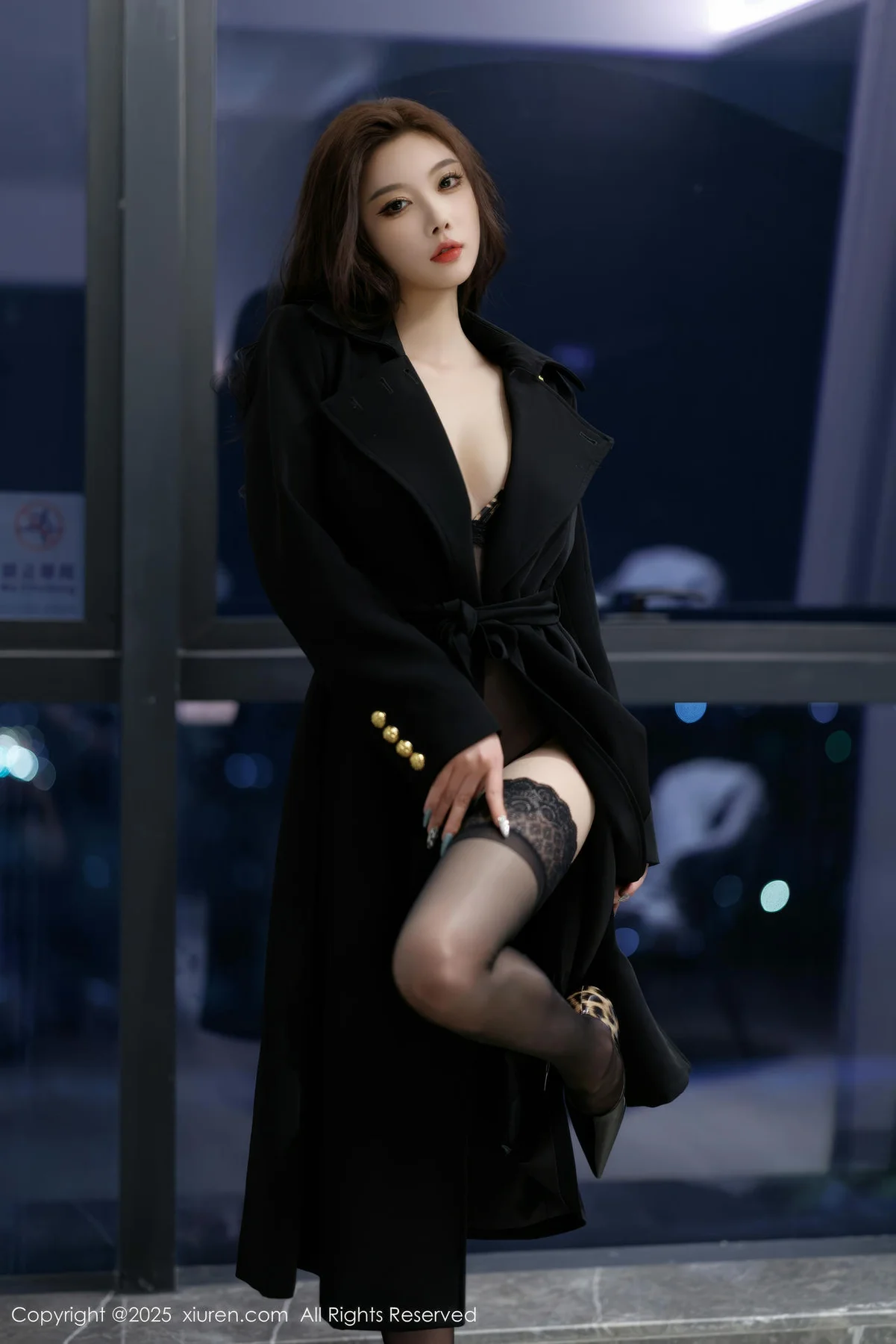 XiuRen 秀人 No.9984 杨晨晨Yome 黑丝连体衣 - 1