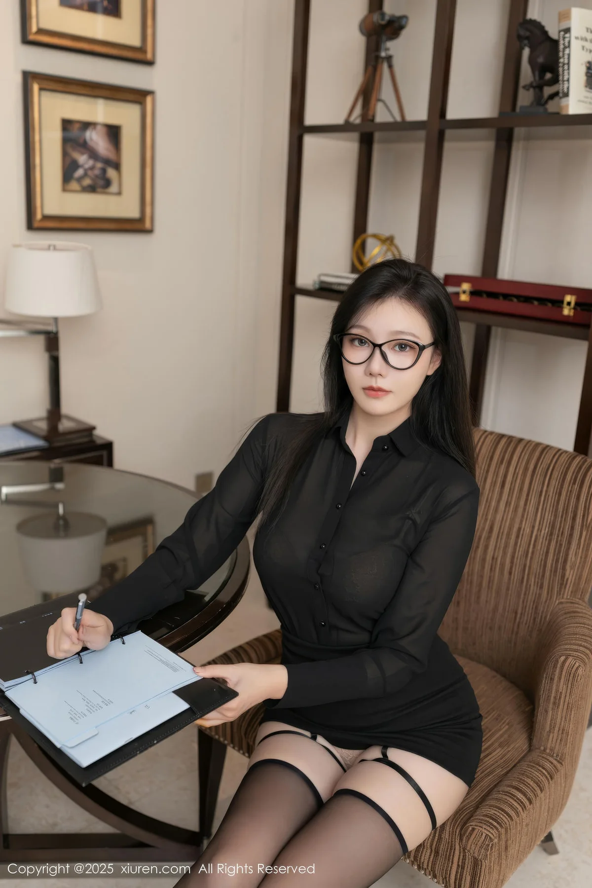 XiuRen 秀人 No.9999 安然anran 眼镜制服ol套图 - 8