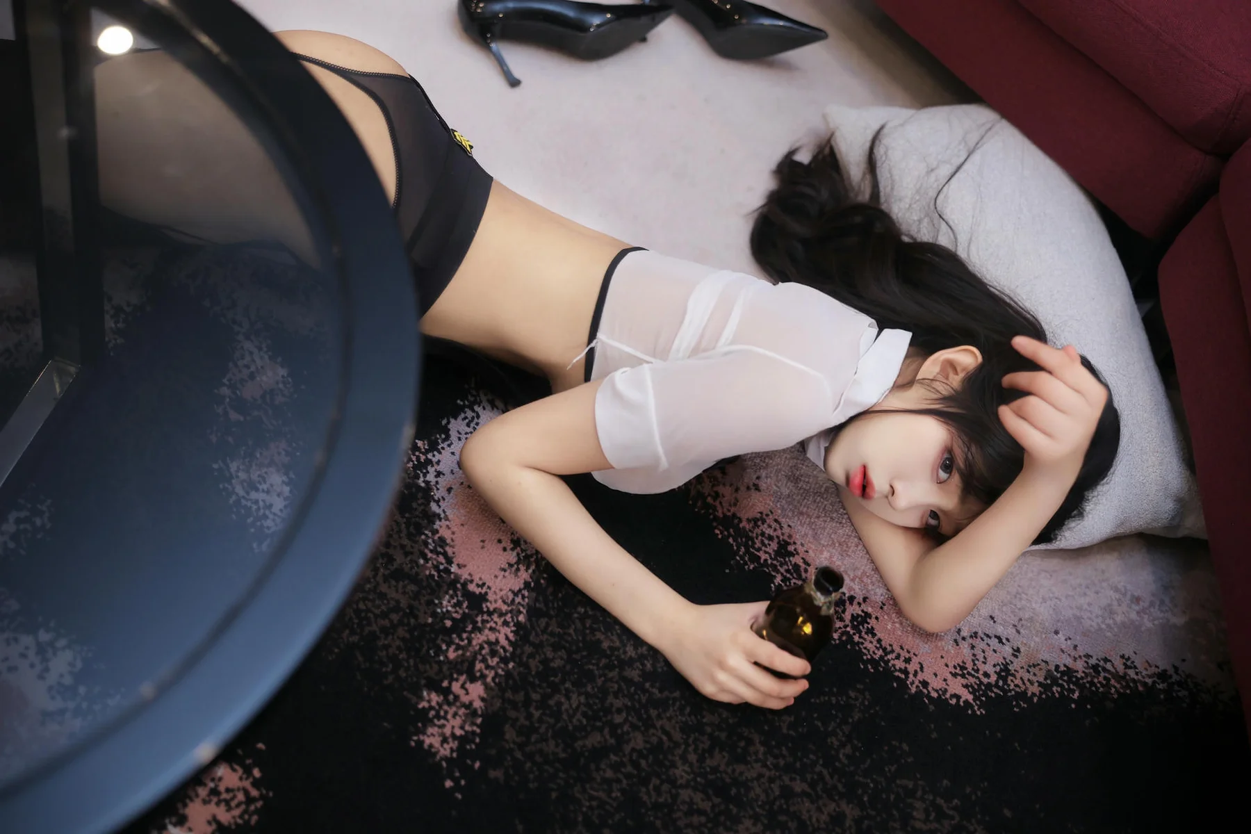 XiuRen 秀人 No.N003 王心悦吊带黑丝制服 - 10