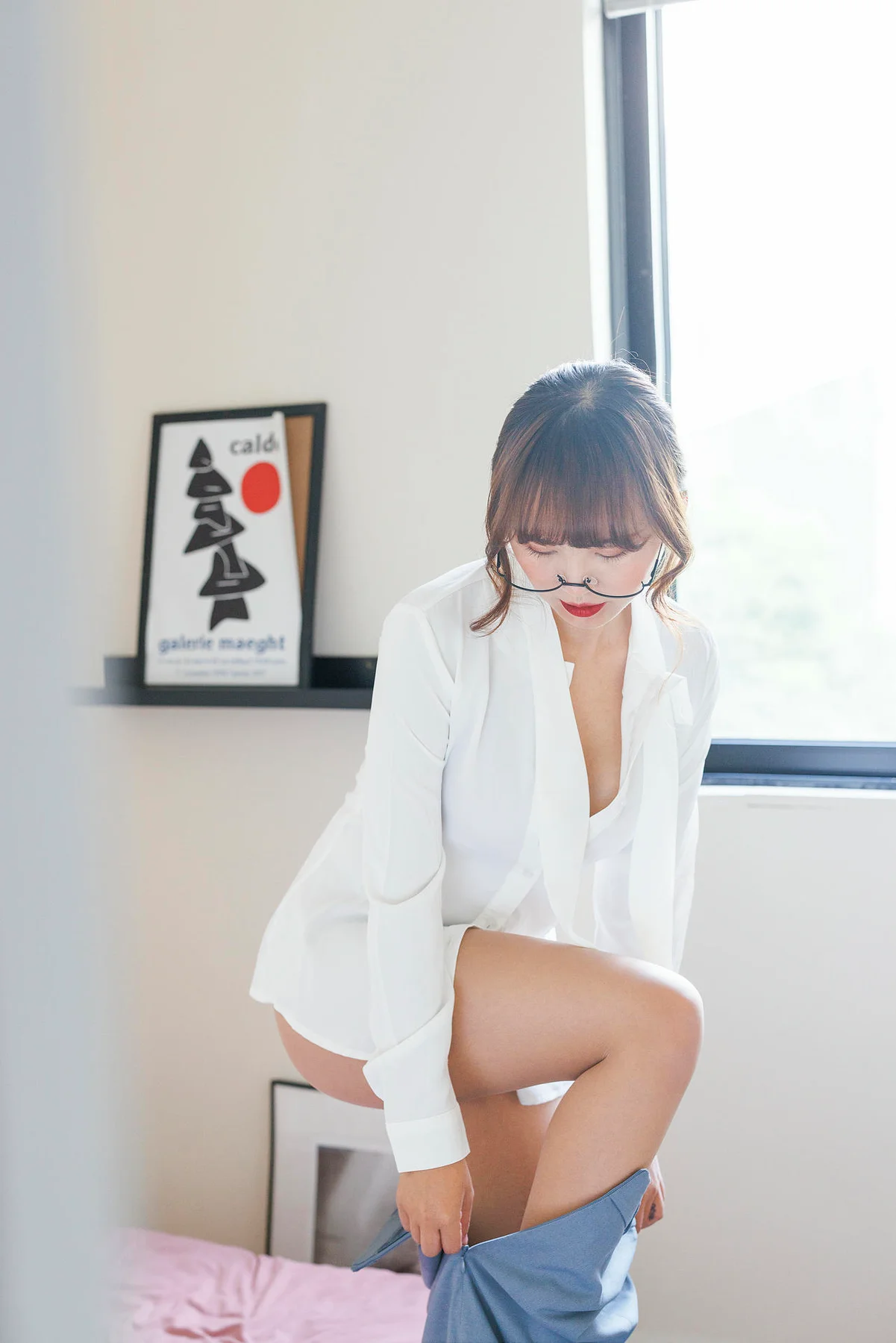 XiuRen 秀人 No.N016 张思允红色蕾丝眼镜美女 - 8