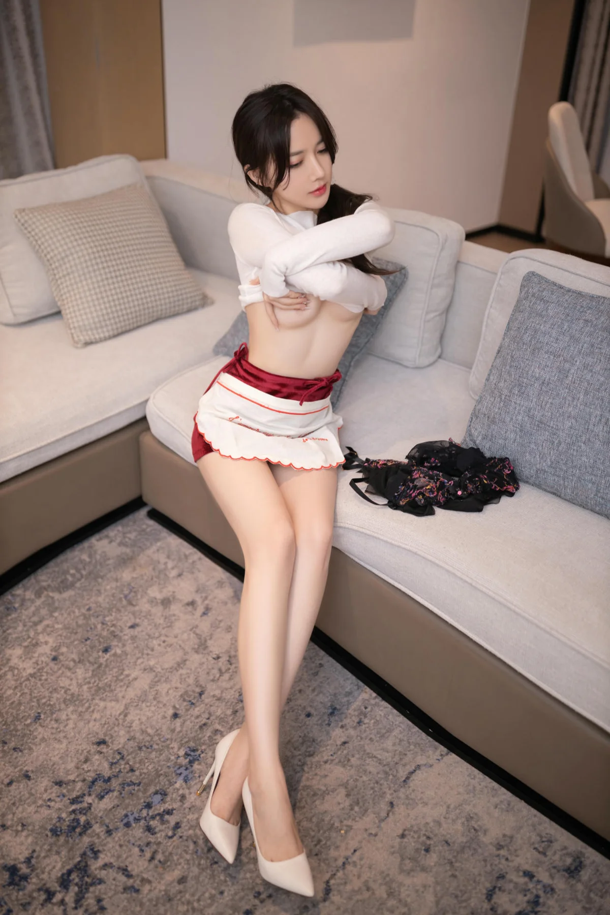 XiuRen 秀人 No.N042 鱼子酱Fish翘臀吊袜美食诱惑 - 6