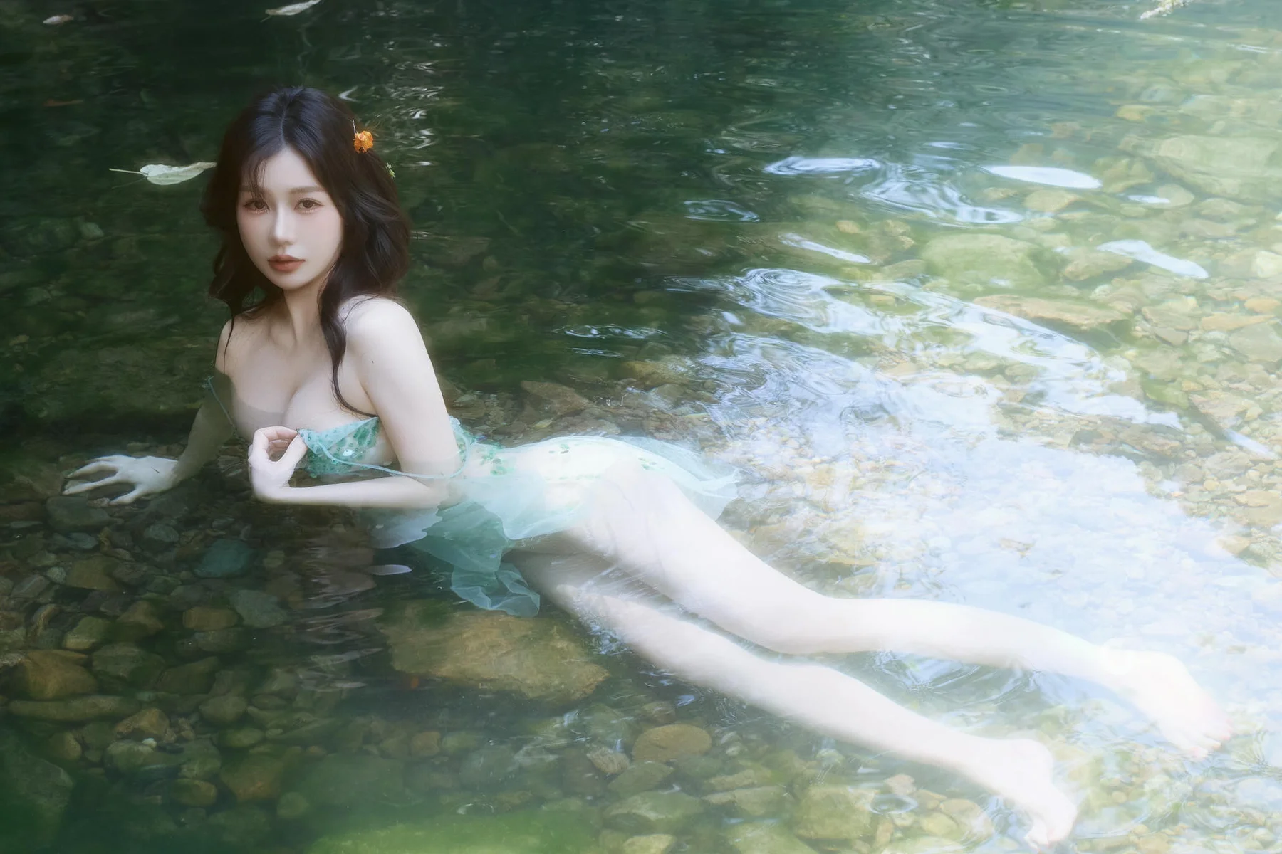 XiuRen 秀人 No.N055 尹甜甜湿身透视梦幻裙 - 6