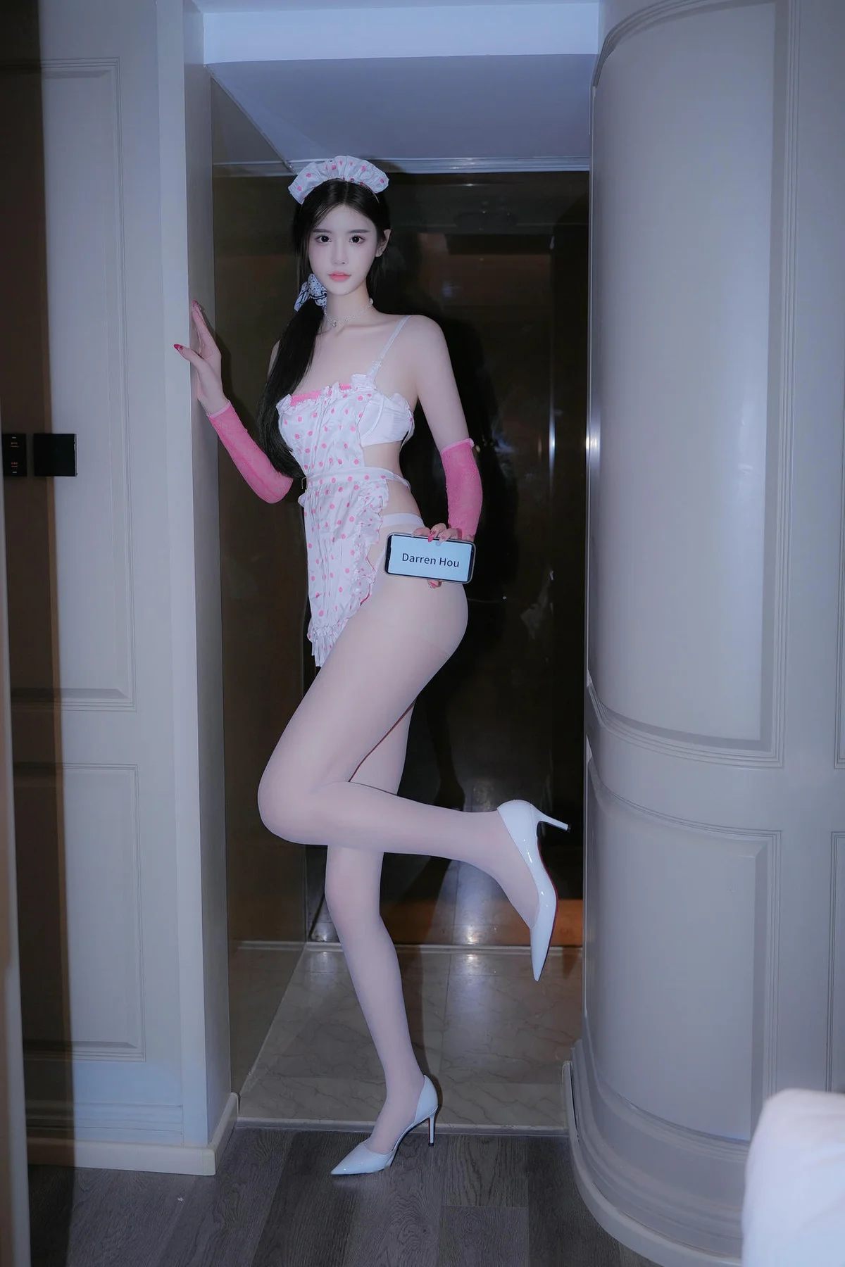 XiuRen 秀人 No.N069 晚苏susu粉色女仆白丝写真 - 9