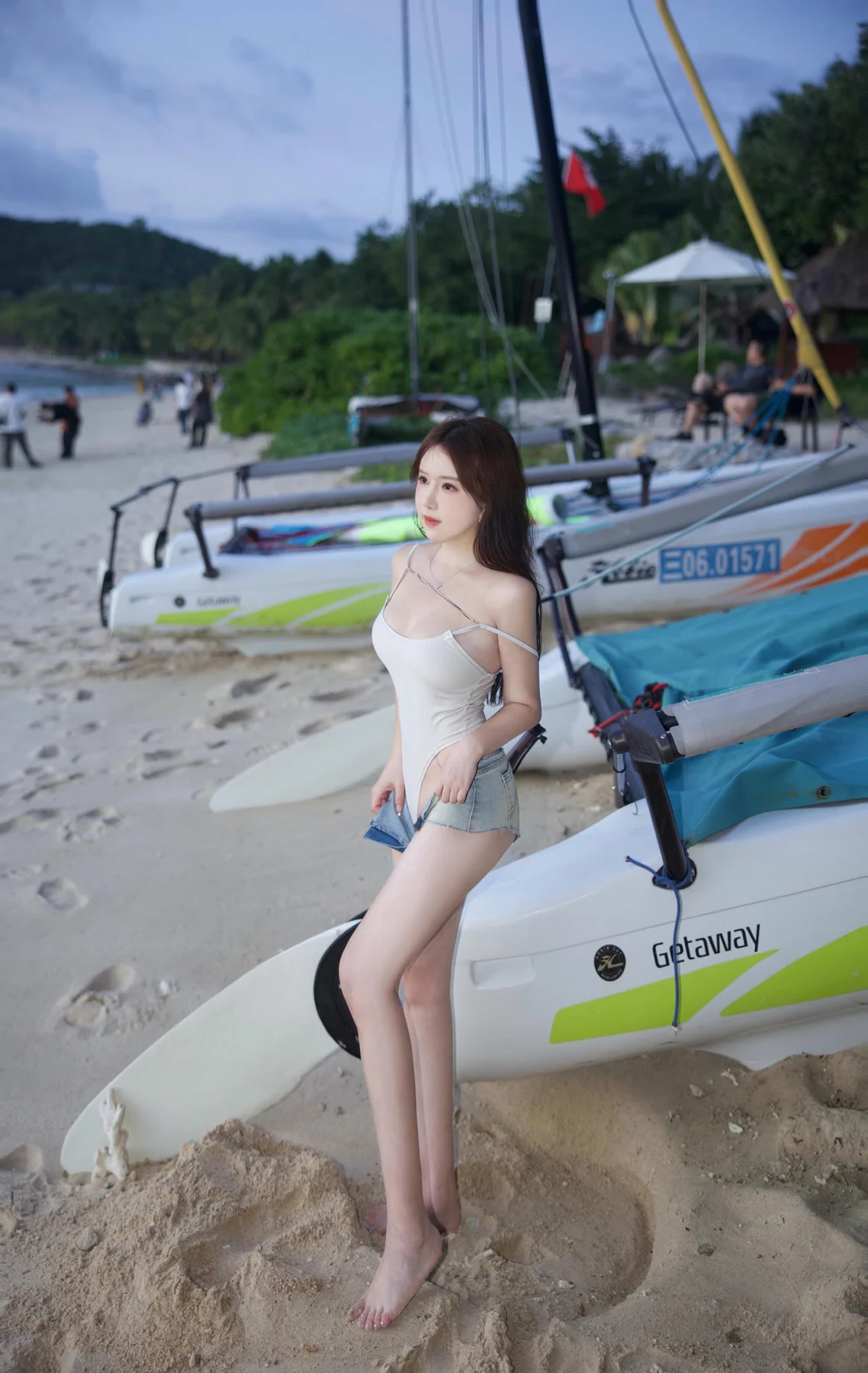 XiuRen 秀人 No.N076 小薯条nienie沙滩比基尼湿身诱惑 - 10