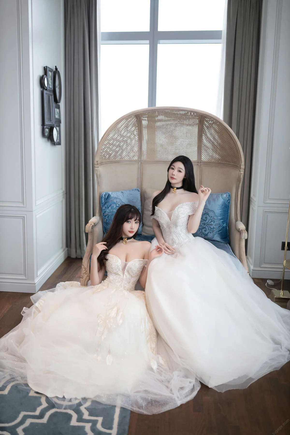 XiuRen 秀人 No.N080 是小逗逗和陆萱萱双人婚纱 - 5