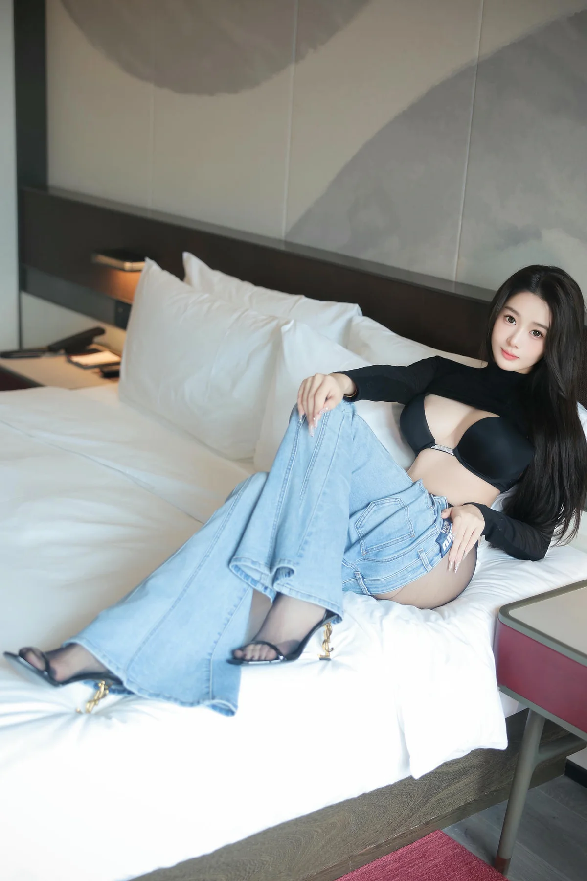 XiuRen 秀人 No.N095 Candy糖糖透明丁字裤黑丝 - 2