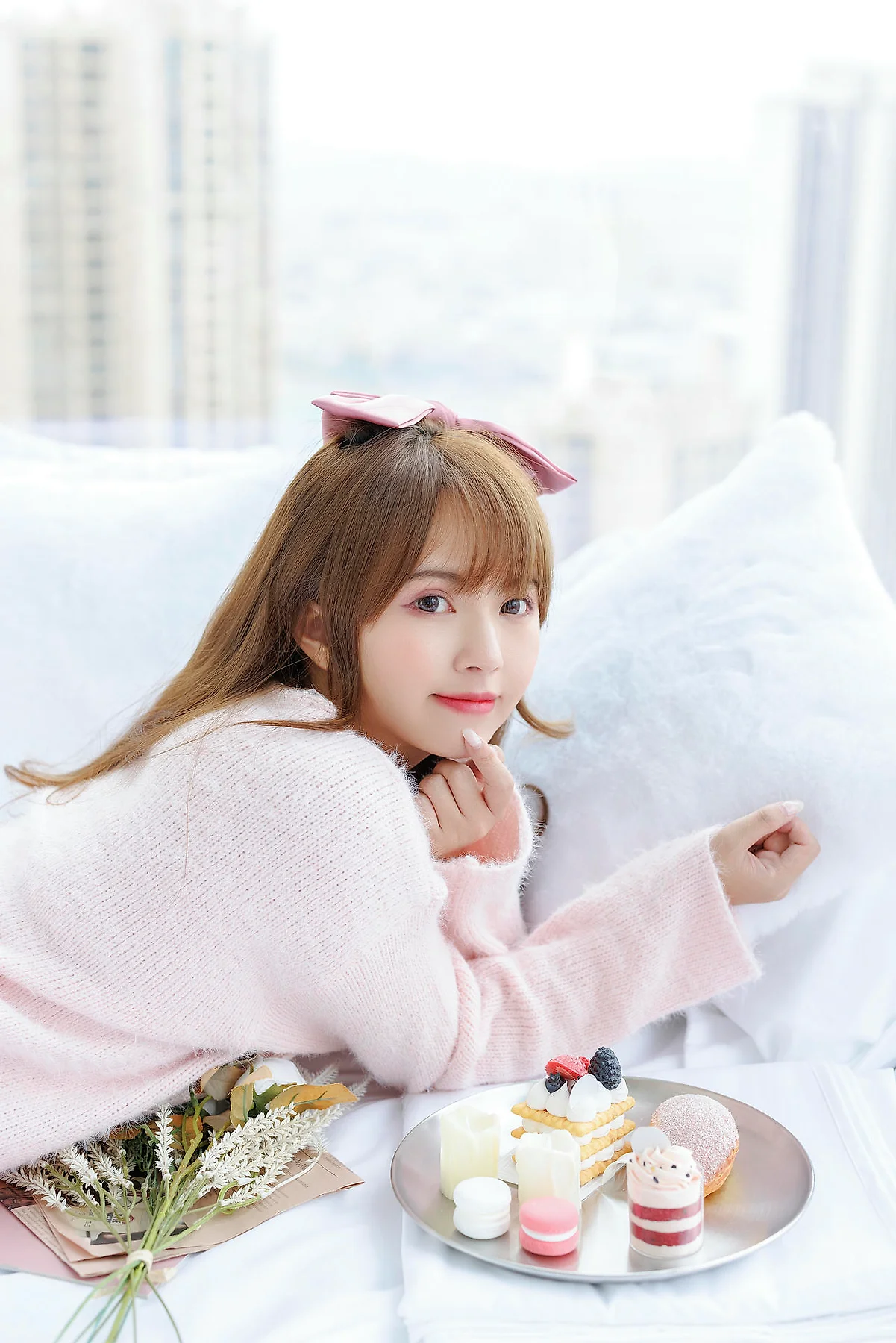 XiuRen 秀人 No.N135 张思允Nice 粉色毛衣可爱少女 - 7
