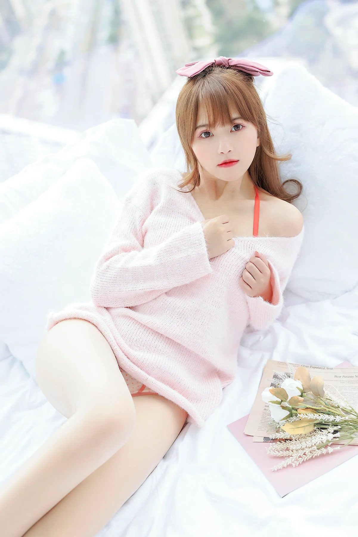 XiuRen 秀人 No.N135 张思允Nice 粉色毛衣可爱少女 - 2