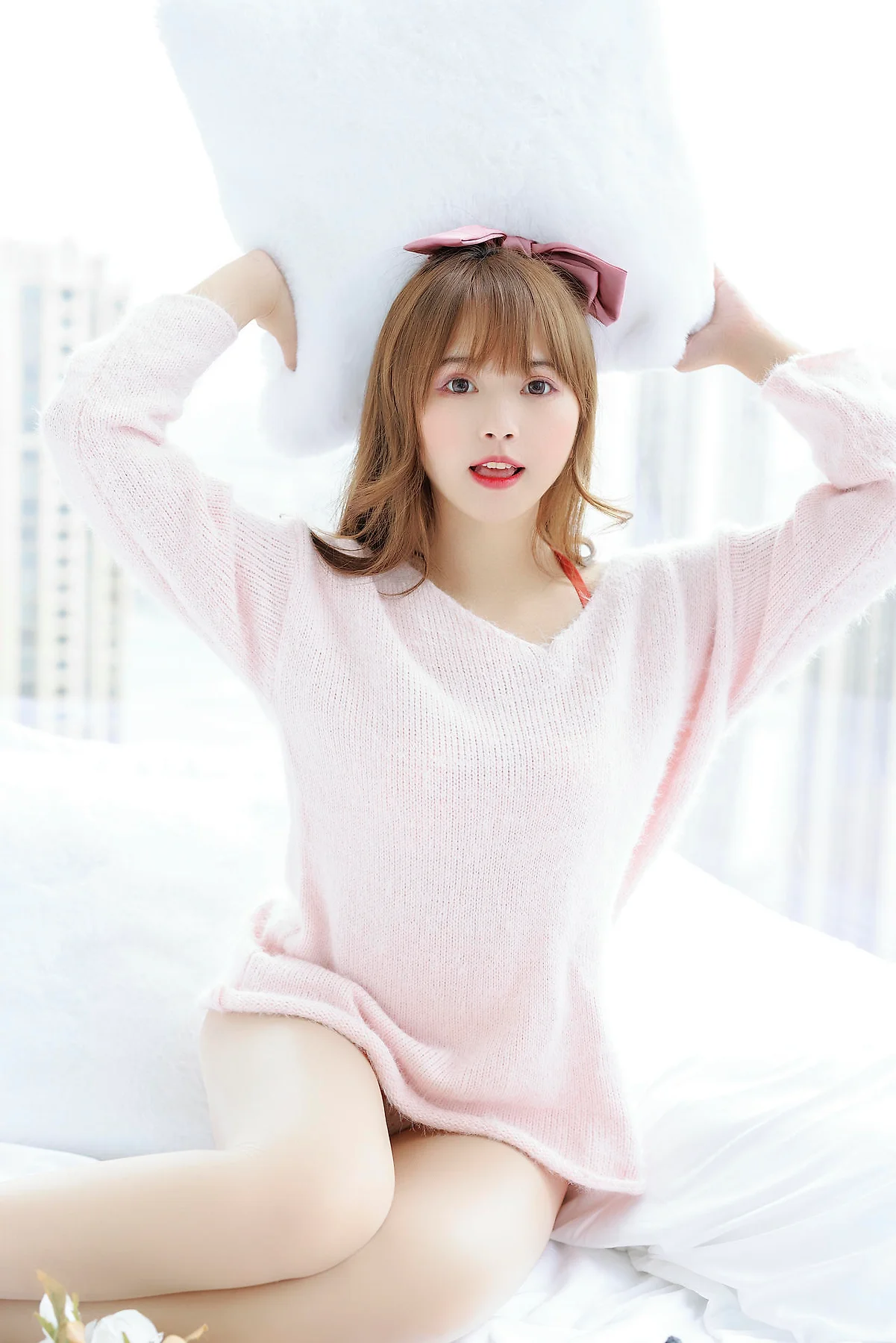 XiuRen 秀人 No.N135 张思允Nice 粉色毛衣可爱少女 - 3