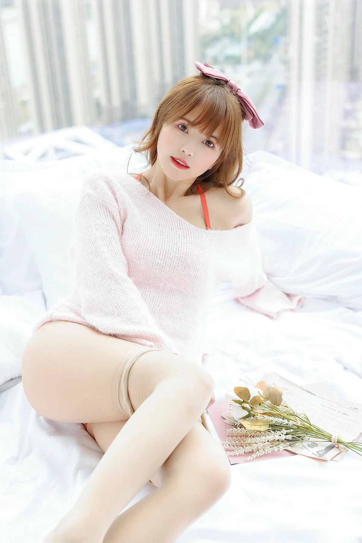 XiuRen 秀人 No.N135 张思允Nice 粉色毛衣可爱少女 - 4
