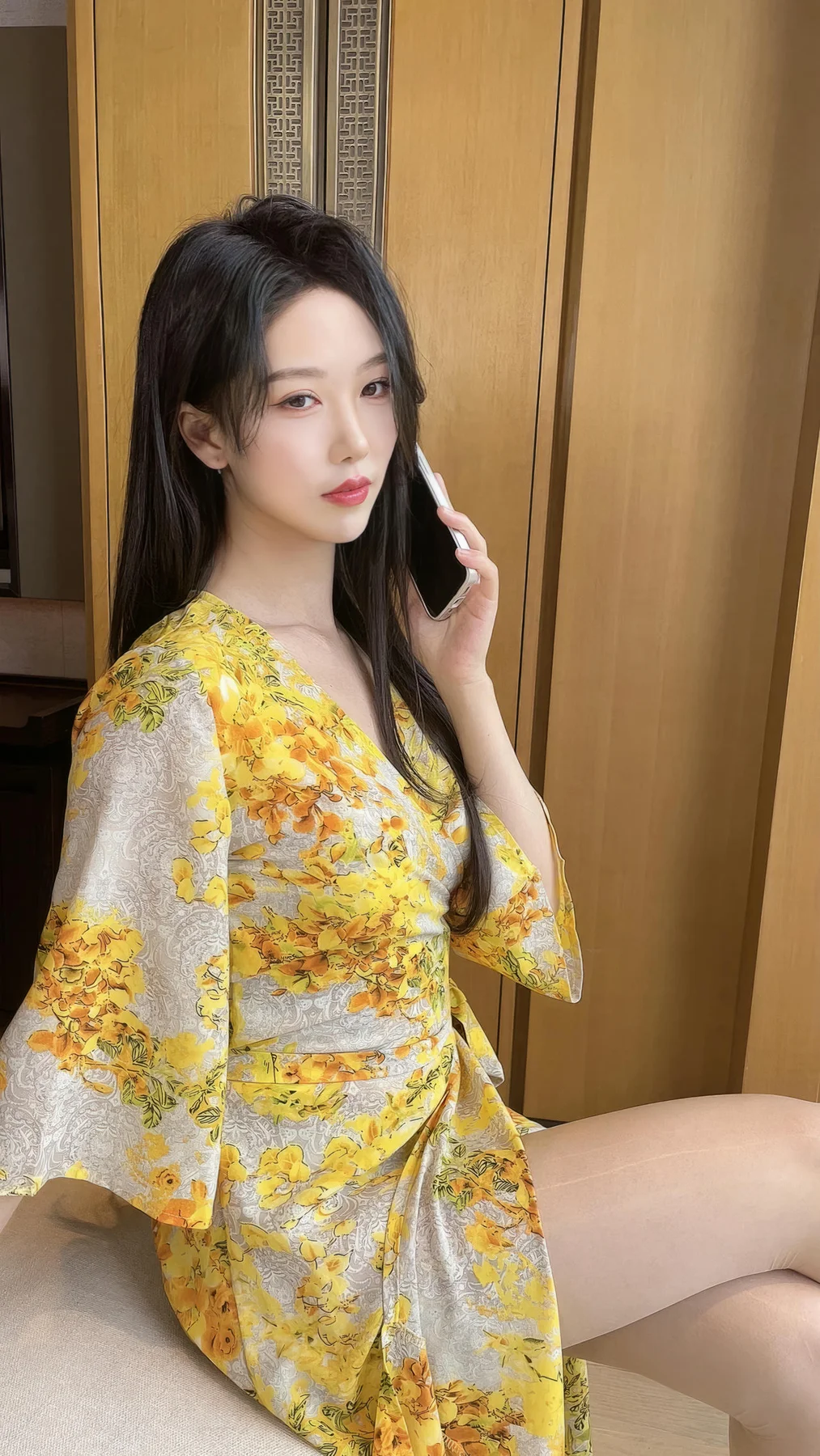 XiuRen 秀人 No.N156 利世黄色美裙诱惑肉丝 - 1