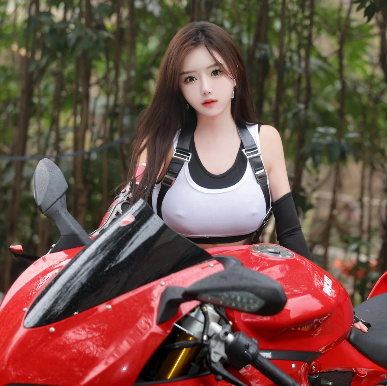 XiuRen 秀人 No.N161 小薯条nienie户外机车诱惑 - 4