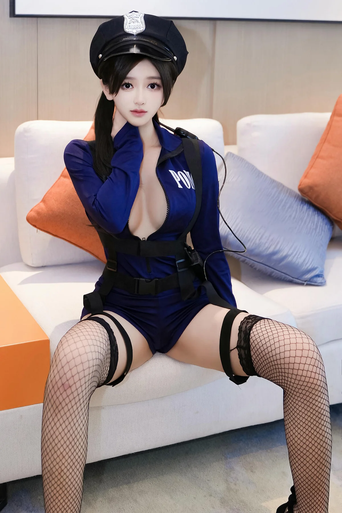 XiuRen 秀人 No.N187 奶茶味的包子制服性感女警 - 6