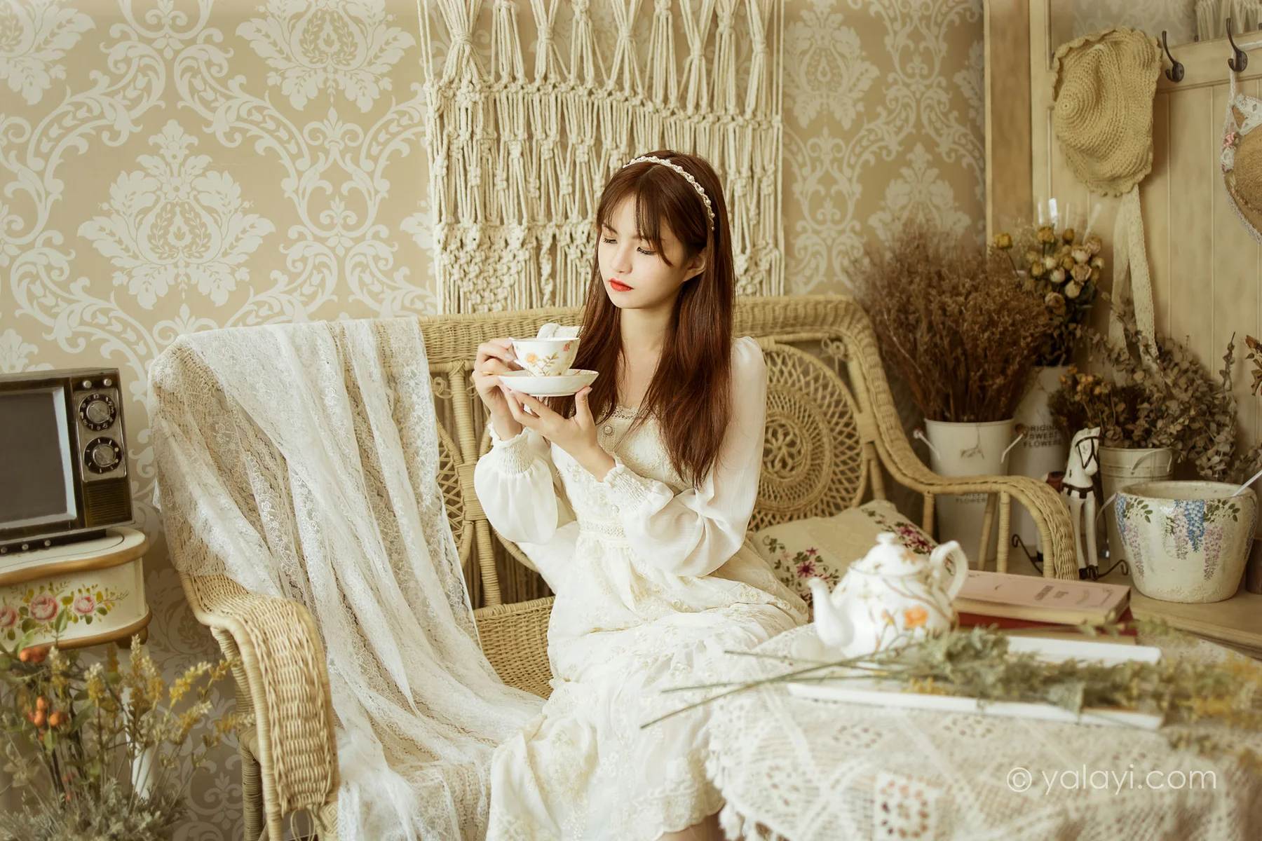 YALAYI 雅拉伊 Vol.843  茹莎 花白裙 - 2