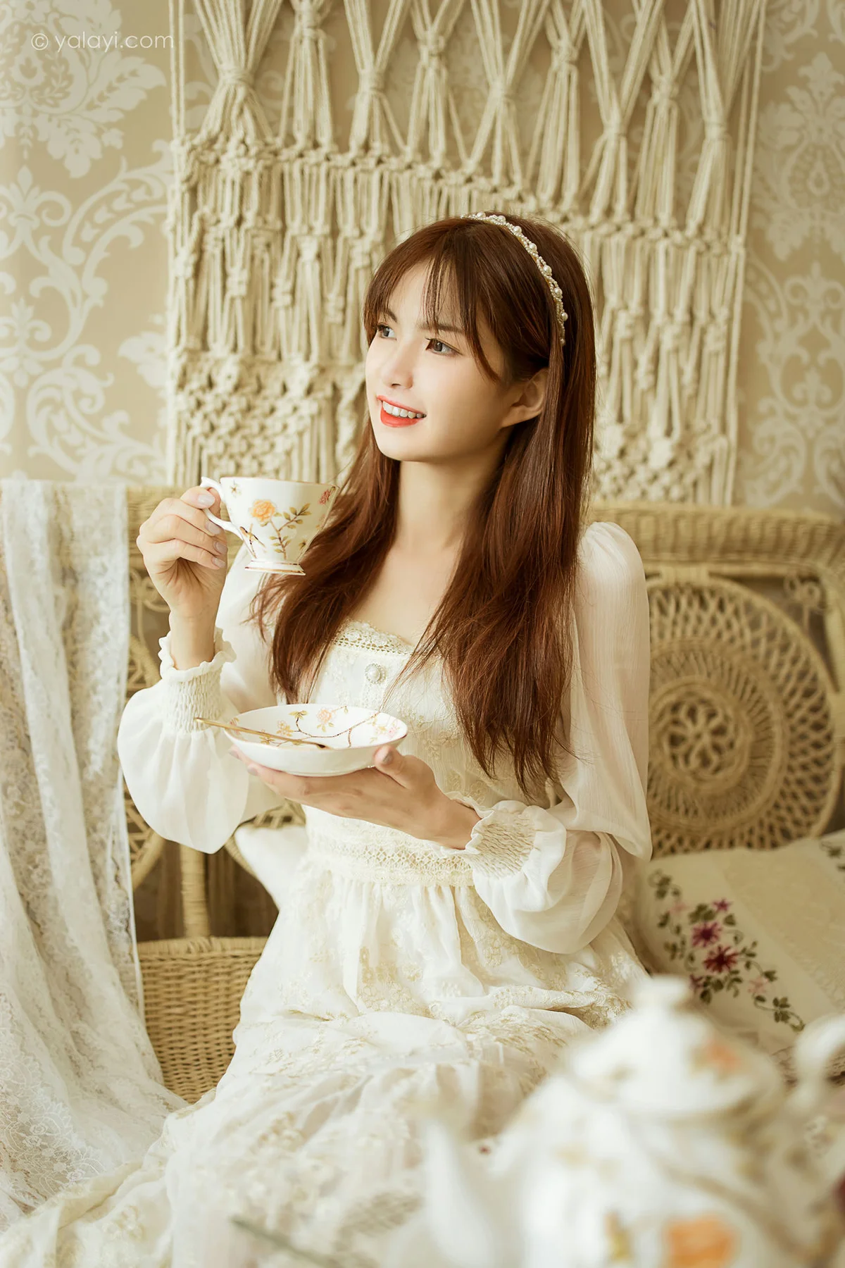 YALAYI 雅拉伊 Vol.843  茹莎 花白裙 - 4