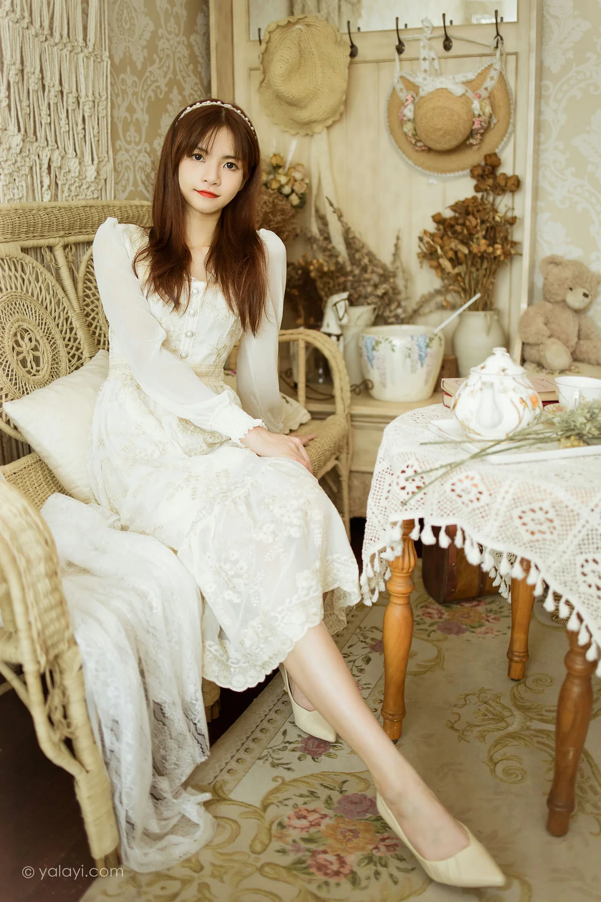 YALAYI 雅拉伊 Vol.843  茹莎 花白裙 - 5