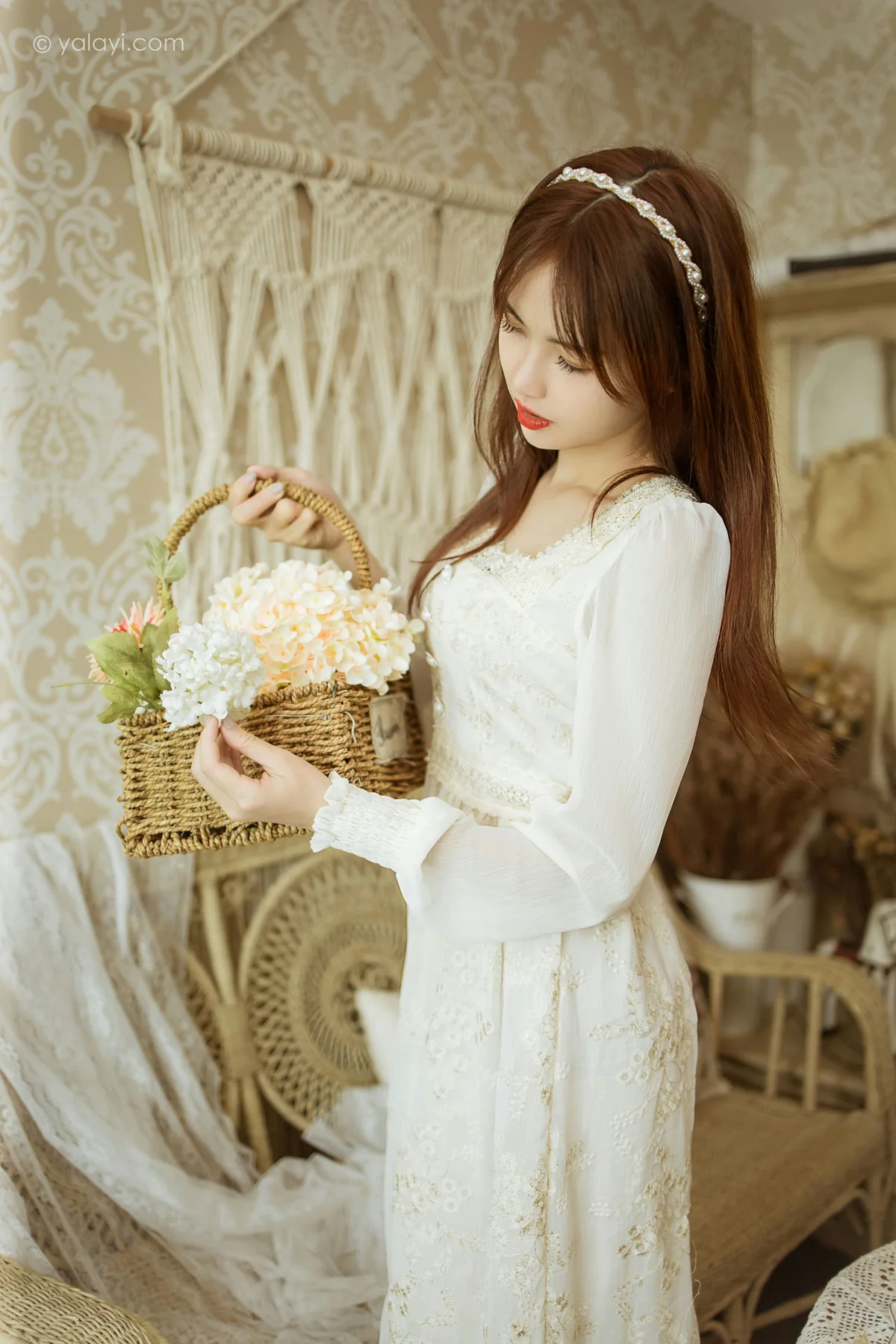 YALAYI 雅拉伊 Vol.843  茹莎 花白裙 - 3