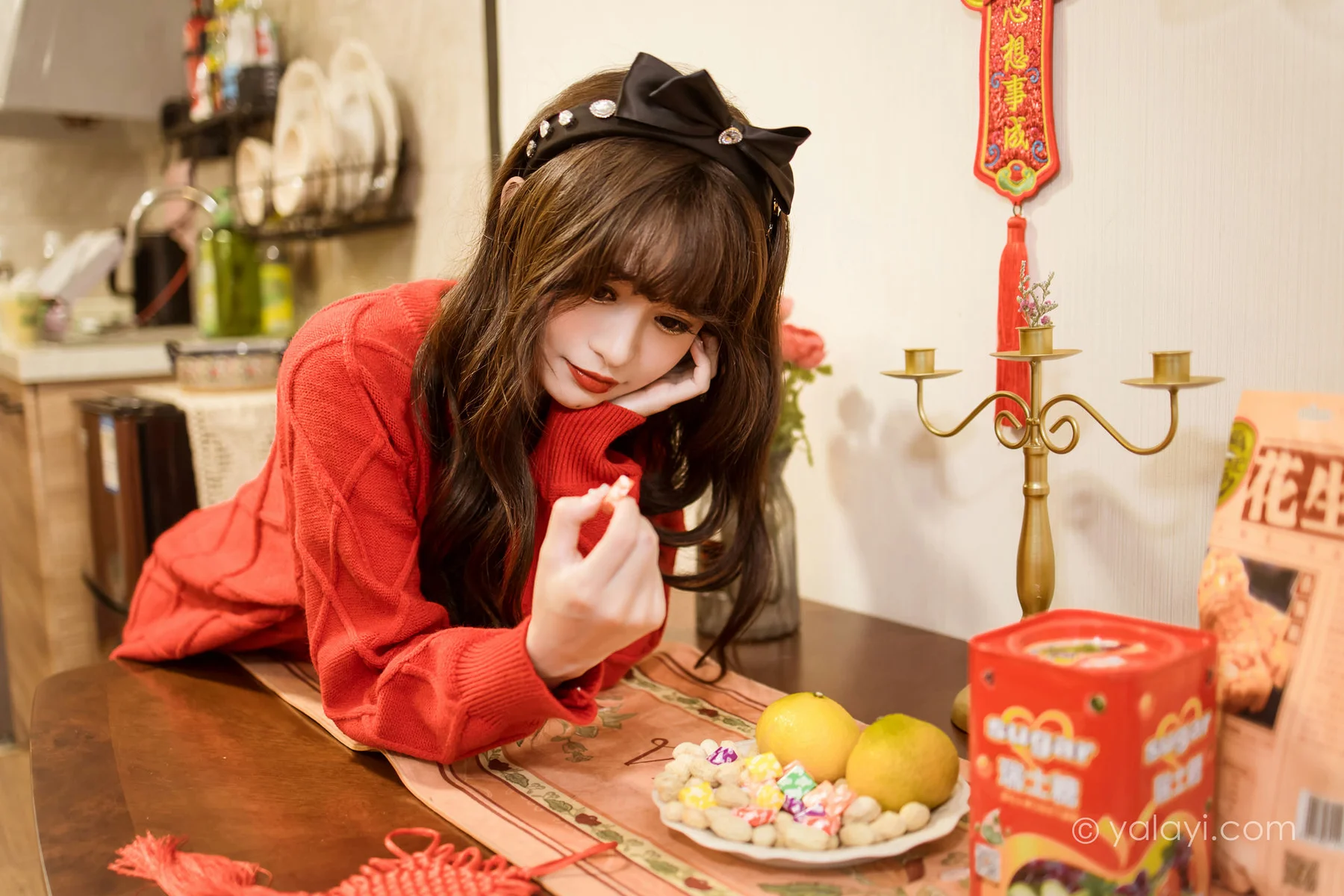 YALAYI 雅拉伊 Vol.955  小亭 穿上你送的红毛衣 - 10