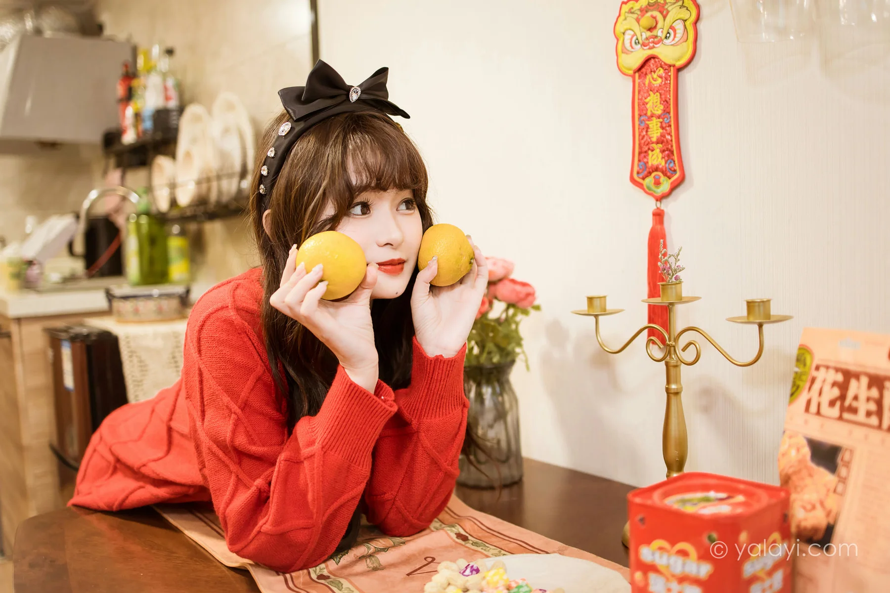 YALAYI 雅拉伊 Vol.955  小亭 穿上你送的红毛衣 - 1