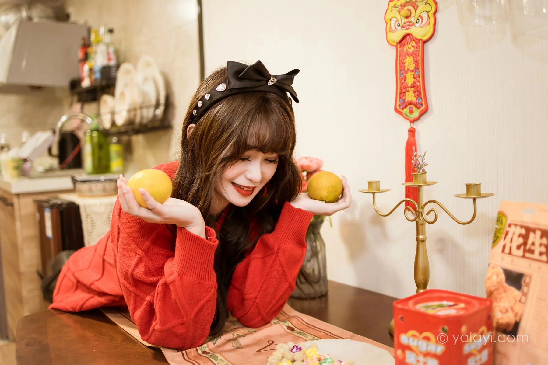 YALAYI 雅拉伊 Vol.955  小亭 穿上你送的红毛衣 - 2