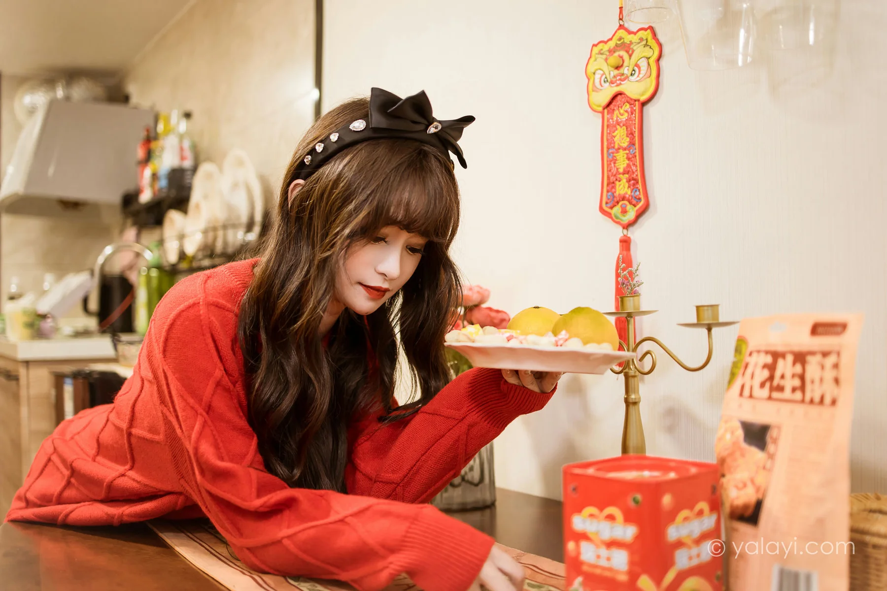 YALAYI 雅拉伊 Vol.955  小亭 穿上你送的红毛衣 - 3