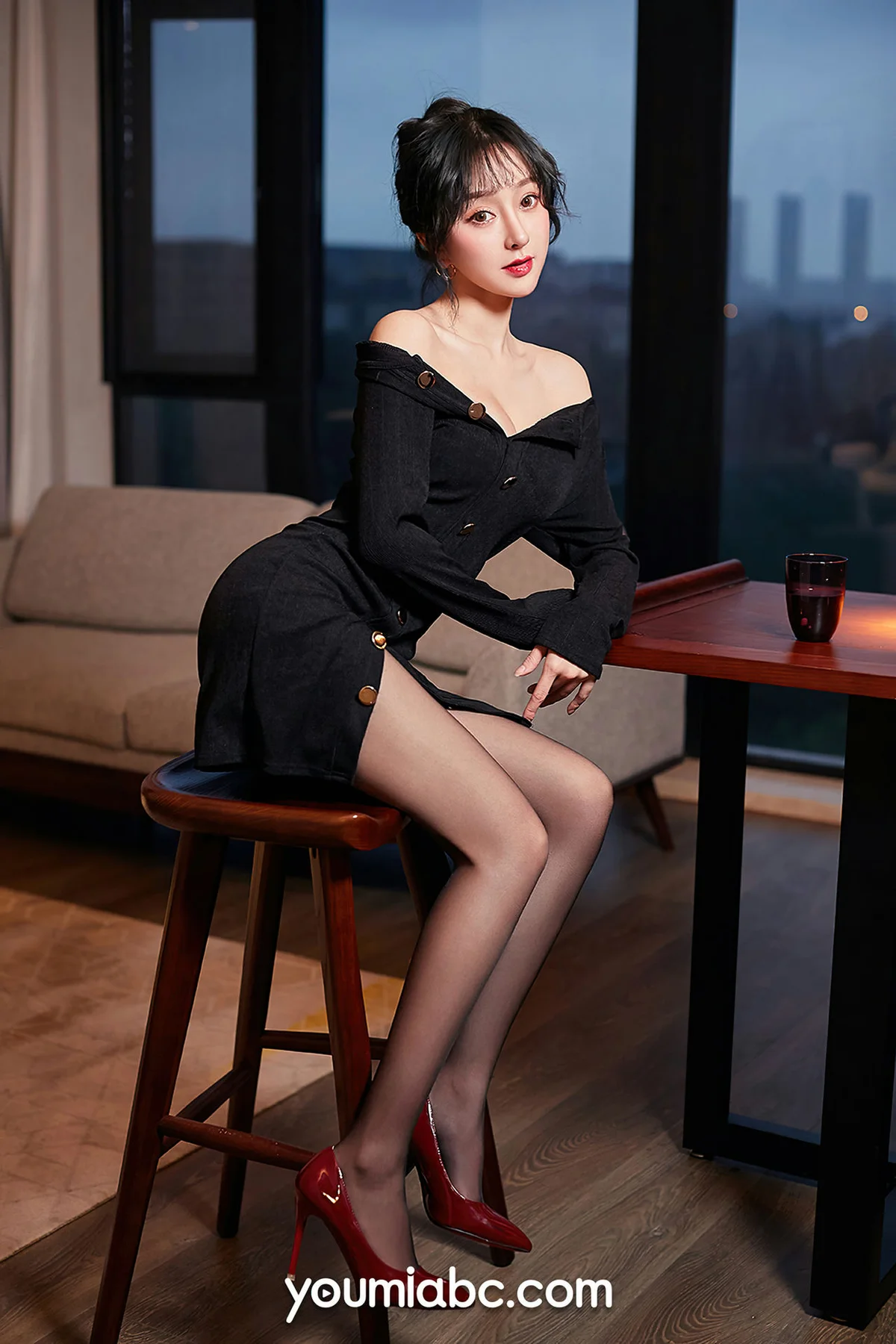 YOUMEI 尤美  李纤纤 黑丝长腿模特 - 6