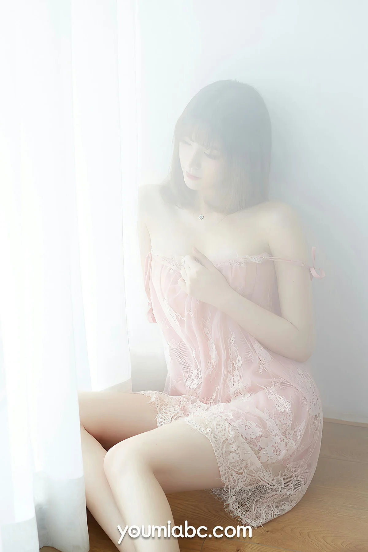 YOUMEI 尤美  x婷婷 粉色睡裙 - 5