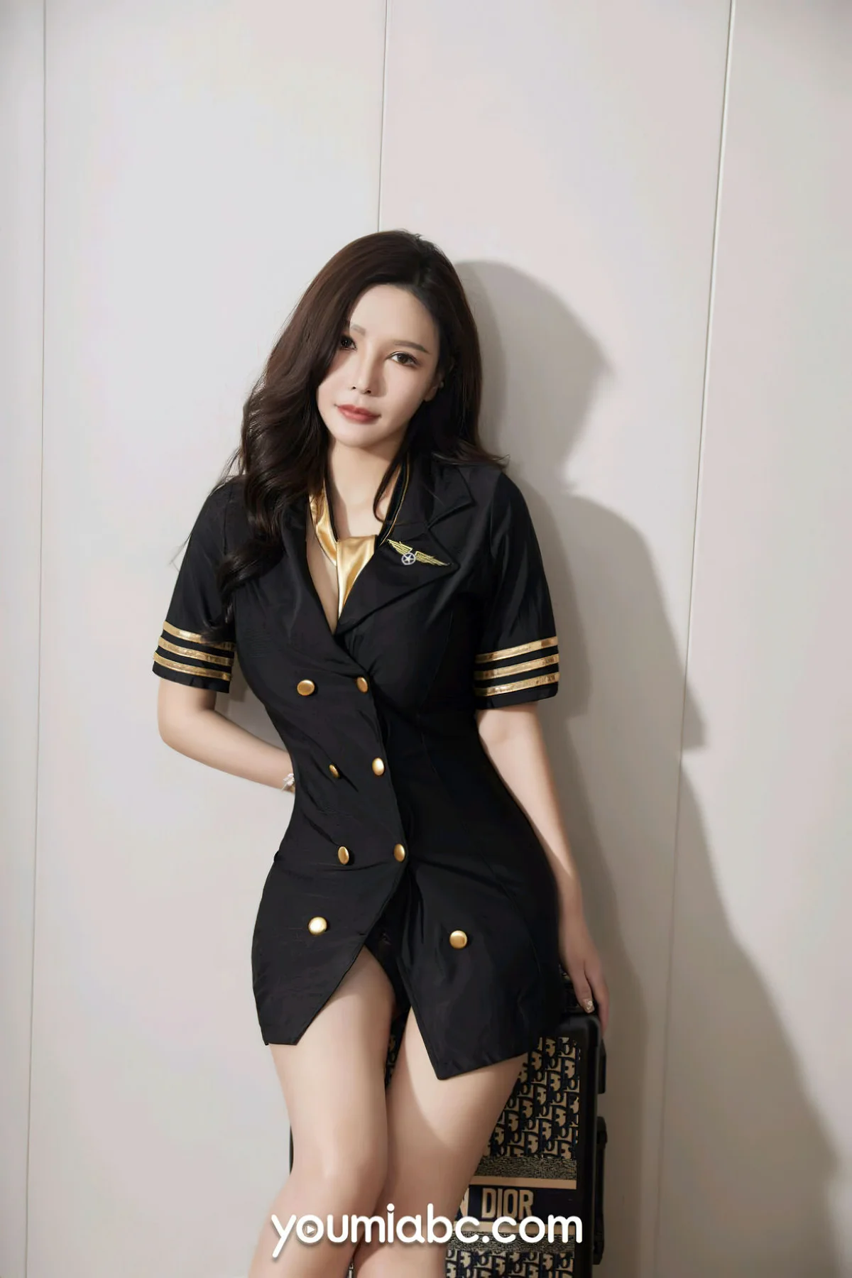 YOUMEI 尤美  2022-10-08-1 李多多 蕾丝警花制服 - 5