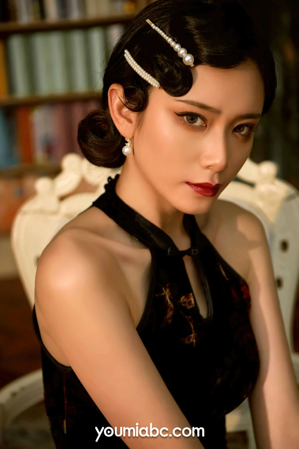 YOUMEI 尤美  2022-10-09-1 林夕 复古旗袍气质美女 - 6