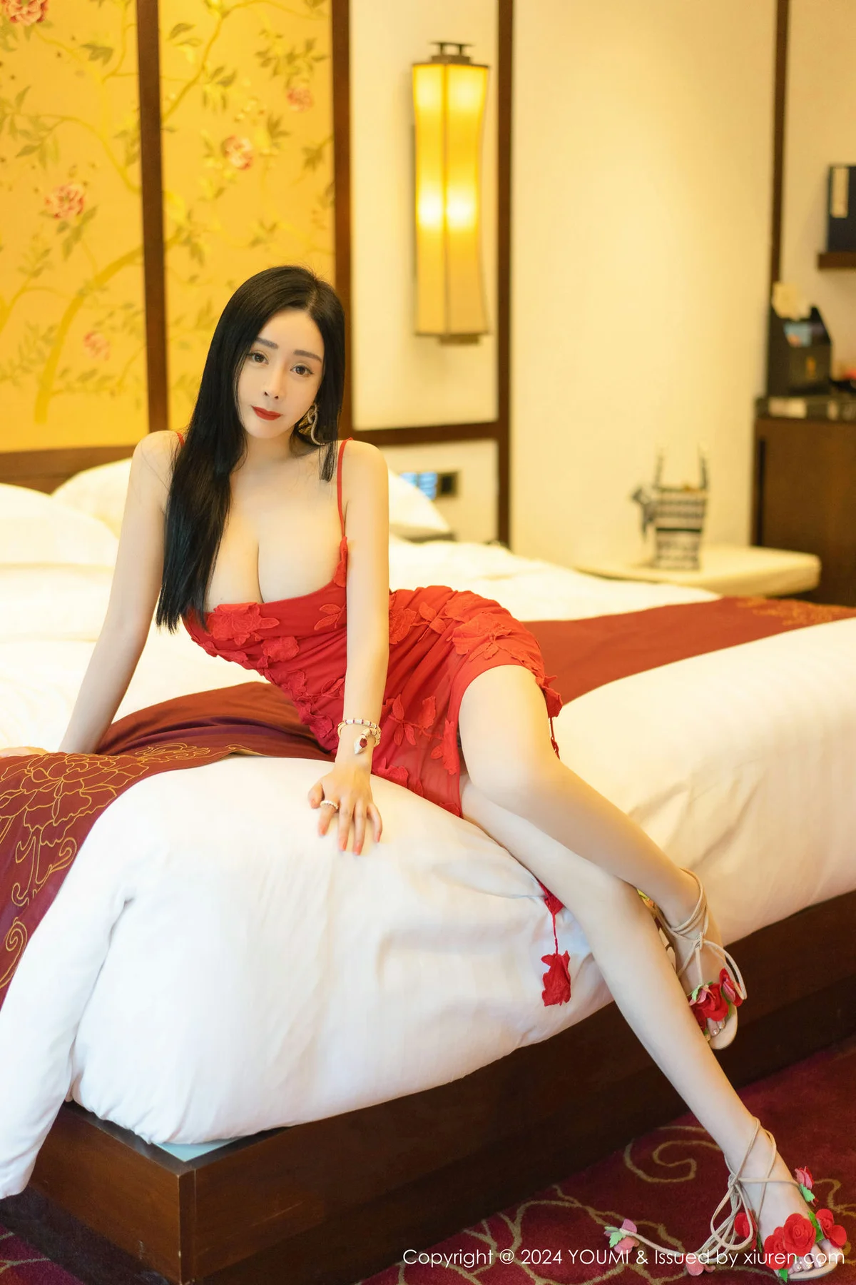 YOUMI 尤蜜荟 Vol.1058 允爾 红色连衣短裙泰国心愿旅拍1 - 10