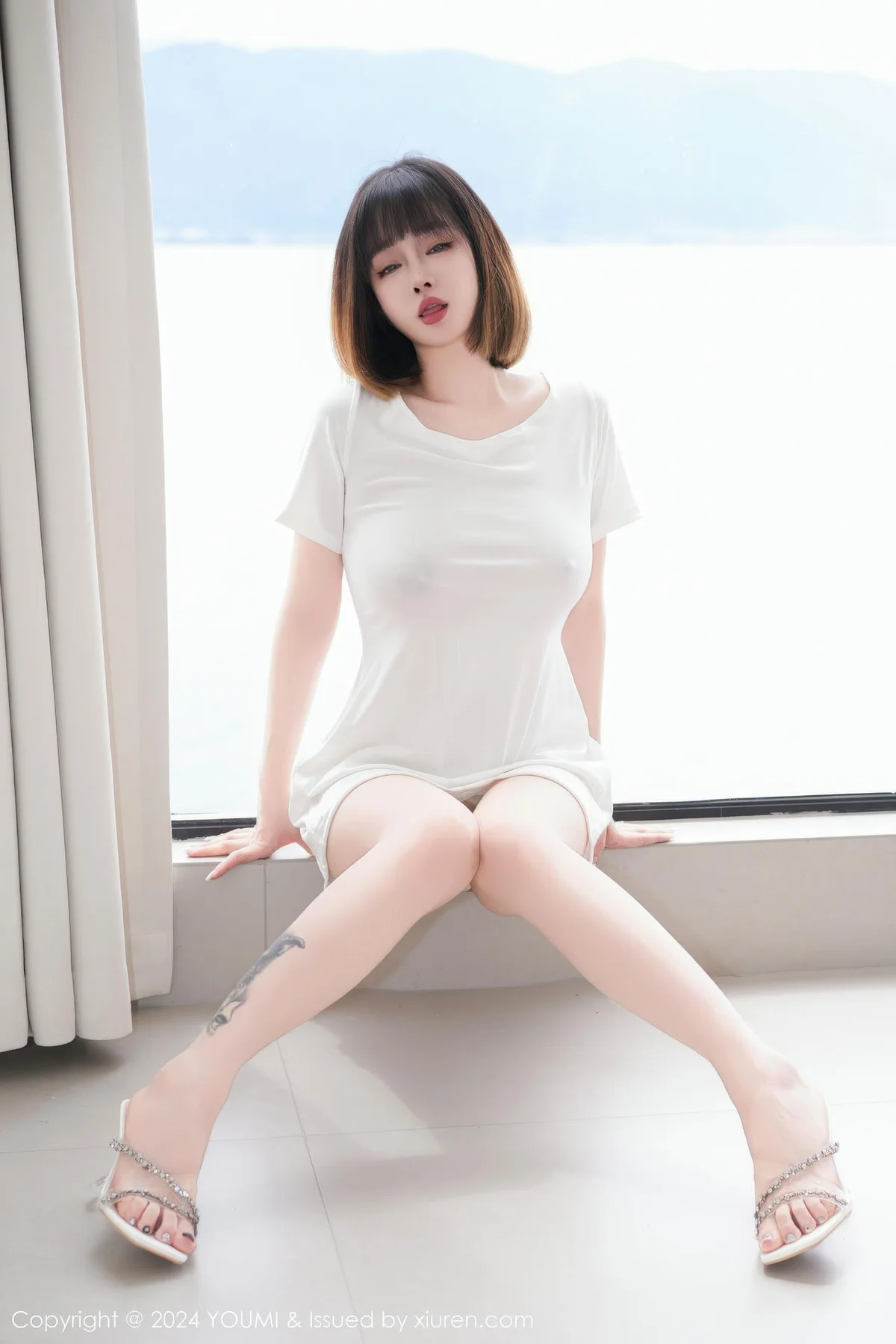 YOUMI 尤蜜荟 Vol.1100 王雨纯 性感白色服饰 - 10