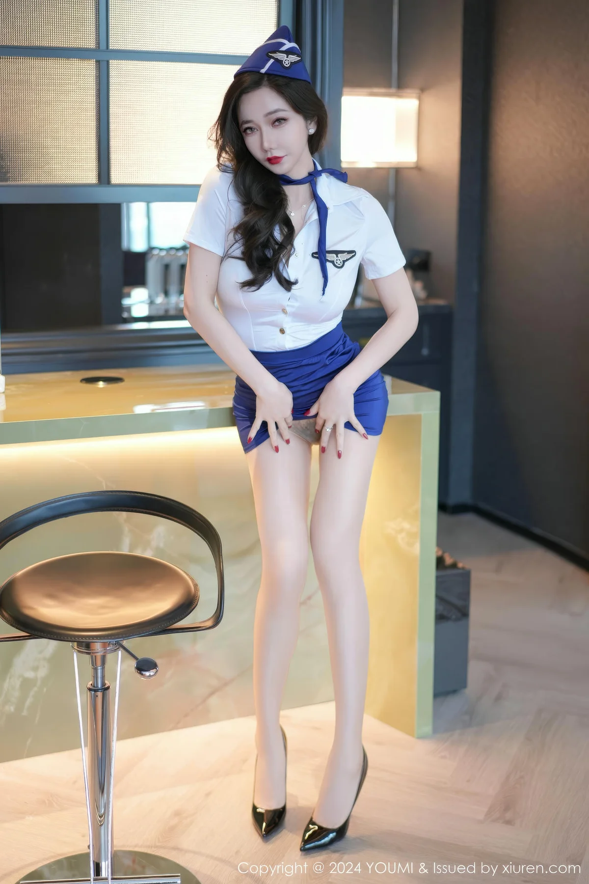 YOUMI 尤蜜荟 Vol.1115 心妍小公主 空姐制服诱惑 - 8