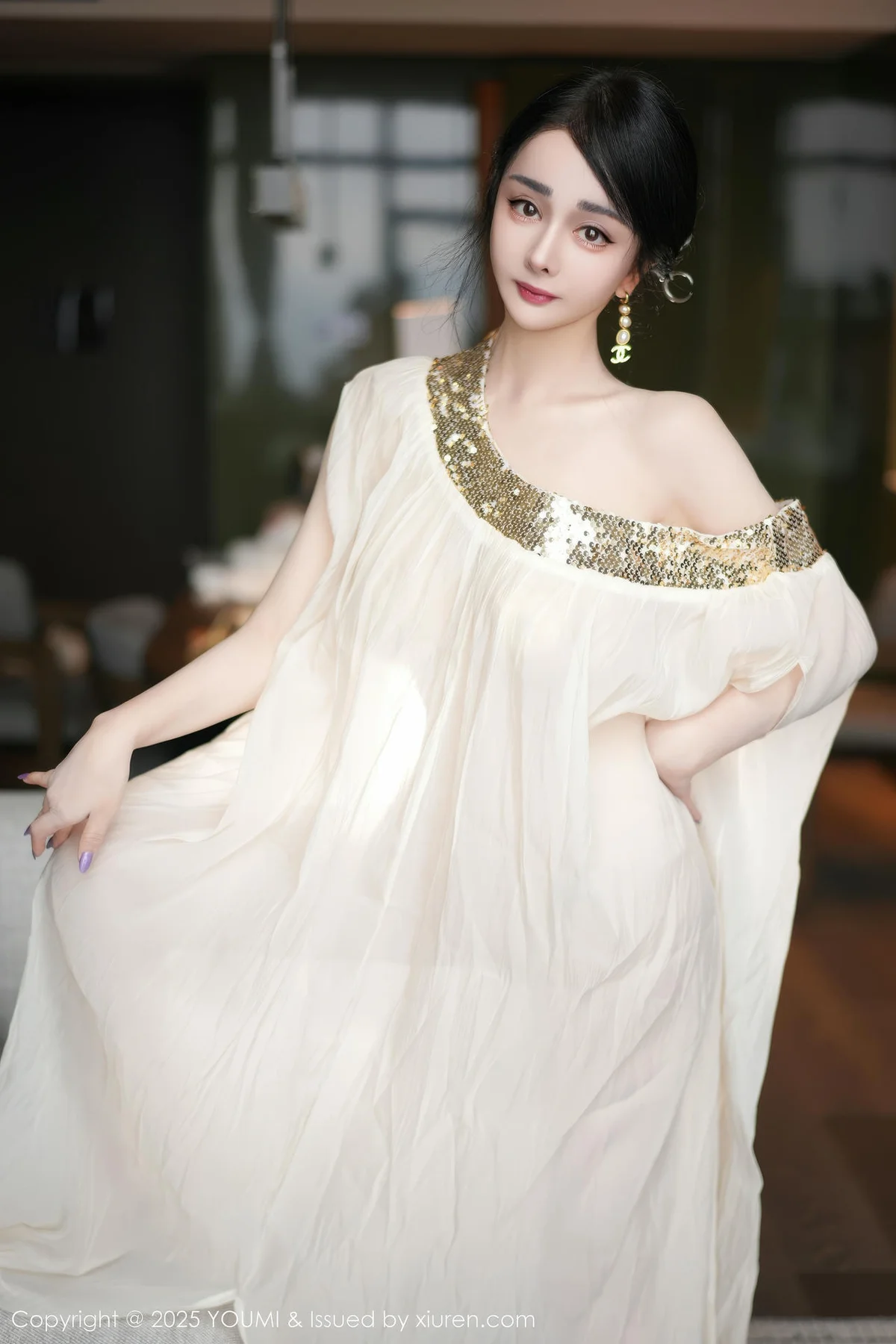 YOUMI 尤蜜荟 Vol.1132 允爾 金色吊坠式服饰 - 5