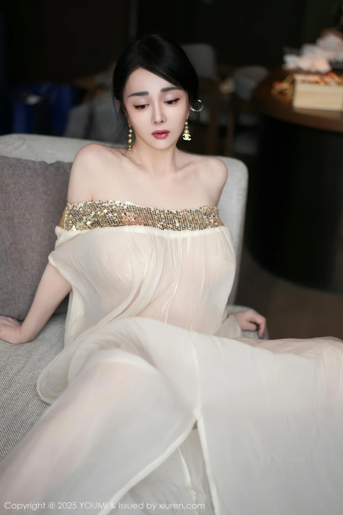 YOUMI 尤蜜荟 Vol.1132 允爾 金色吊坠式服饰 - 8