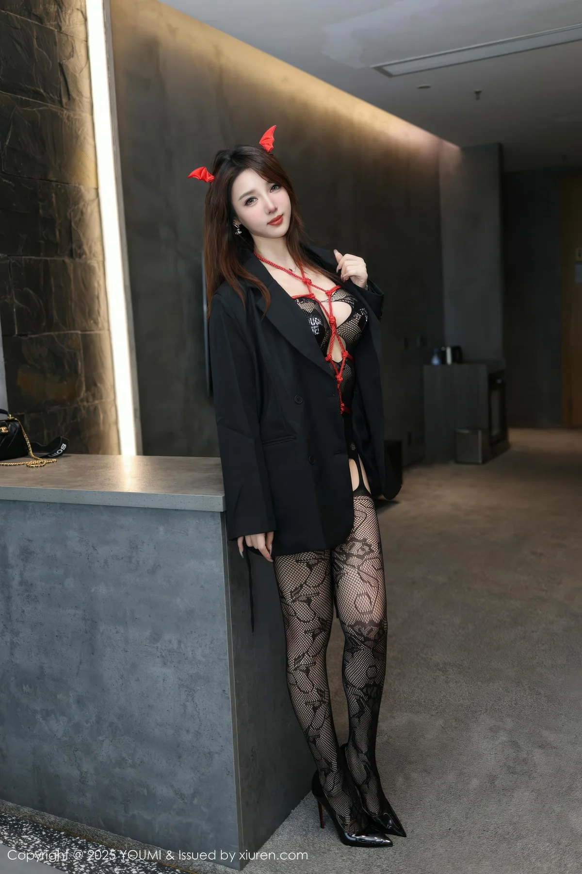 YOUMI 尤蜜荟 Vol.1176 桃桃·夭夭twins 捆绑黑色情趣服饰 - 7