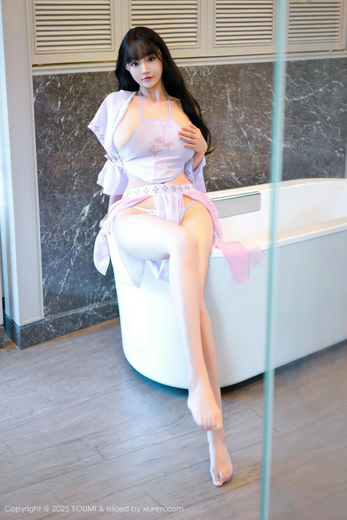 YOUMI 尤蜜荟 Vol.1180 心上可Flora 古装紫色情趣服饰 - 5