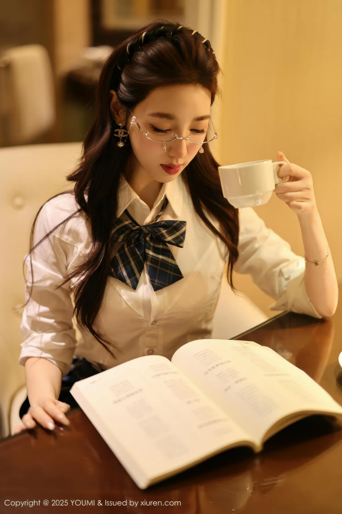 YOUMI 尤蜜荟 Vol.1183 twin桃桃 诱人白色丝袜 - 6