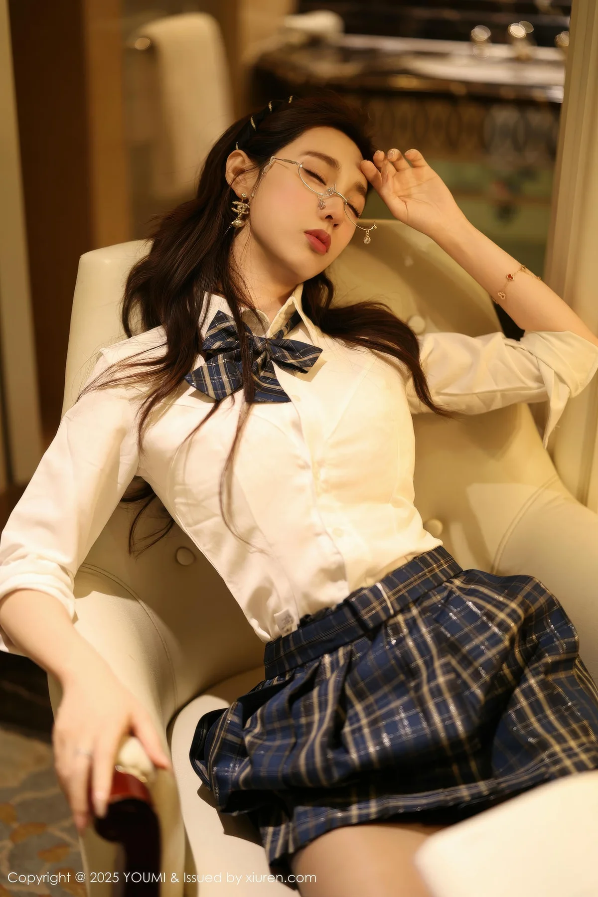 YOUMI 尤蜜荟 Vol.1183 twin桃桃 诱人白色丝袜 - 10