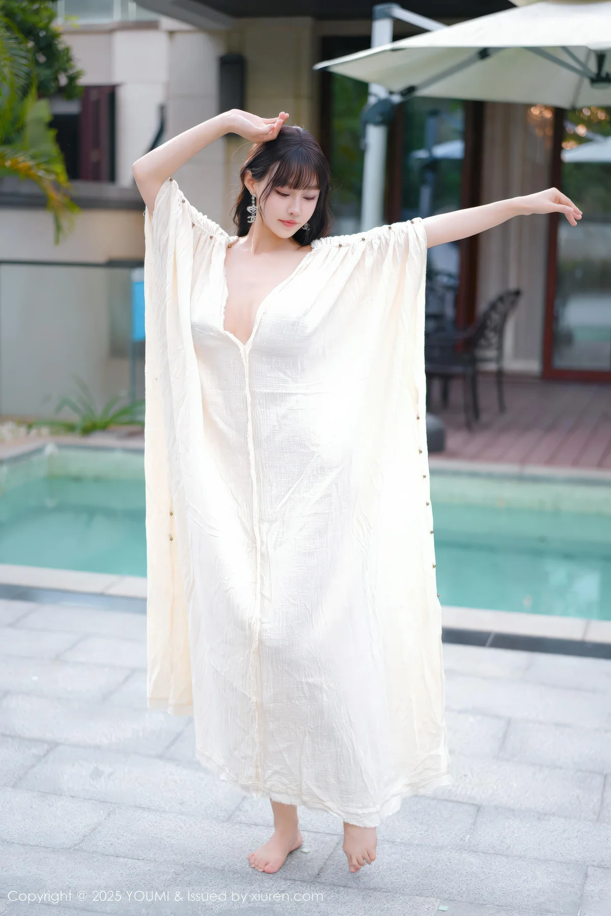 YOUMI 尤蜜荟 Vol.1185 心上可Flora 童颜巨乳浅色浴袍 - 7