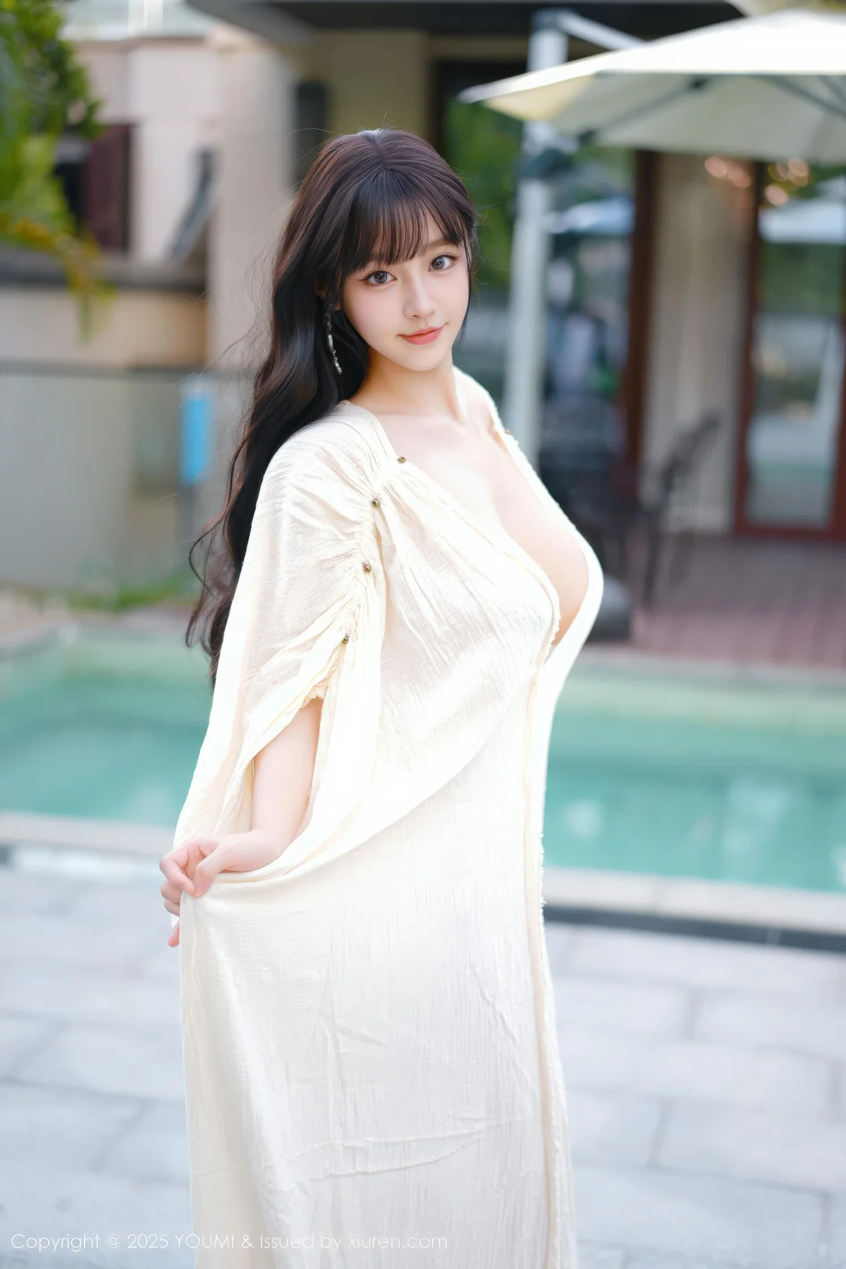 YOUMI 尤蜜荟 Vol.1185 心上可Flora 童颜巨乳浅色浴袍 - 9