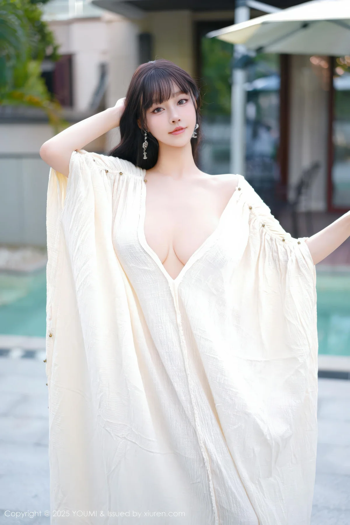 YOUMI 尤蜜荟 Vol.1185 心上可Flora 童颜巨乳浅色浴袍 - 10