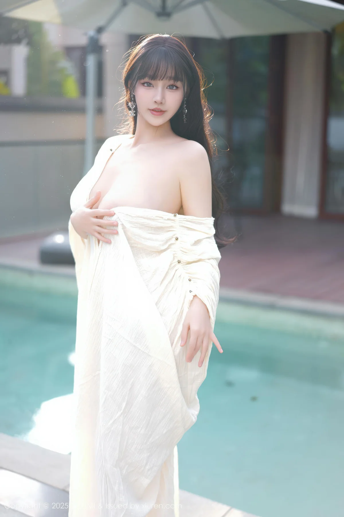 YOUMI 尤蜜荟 Vol.1185 心上可Flora 童颜巨乳浅色浴袍 - 9