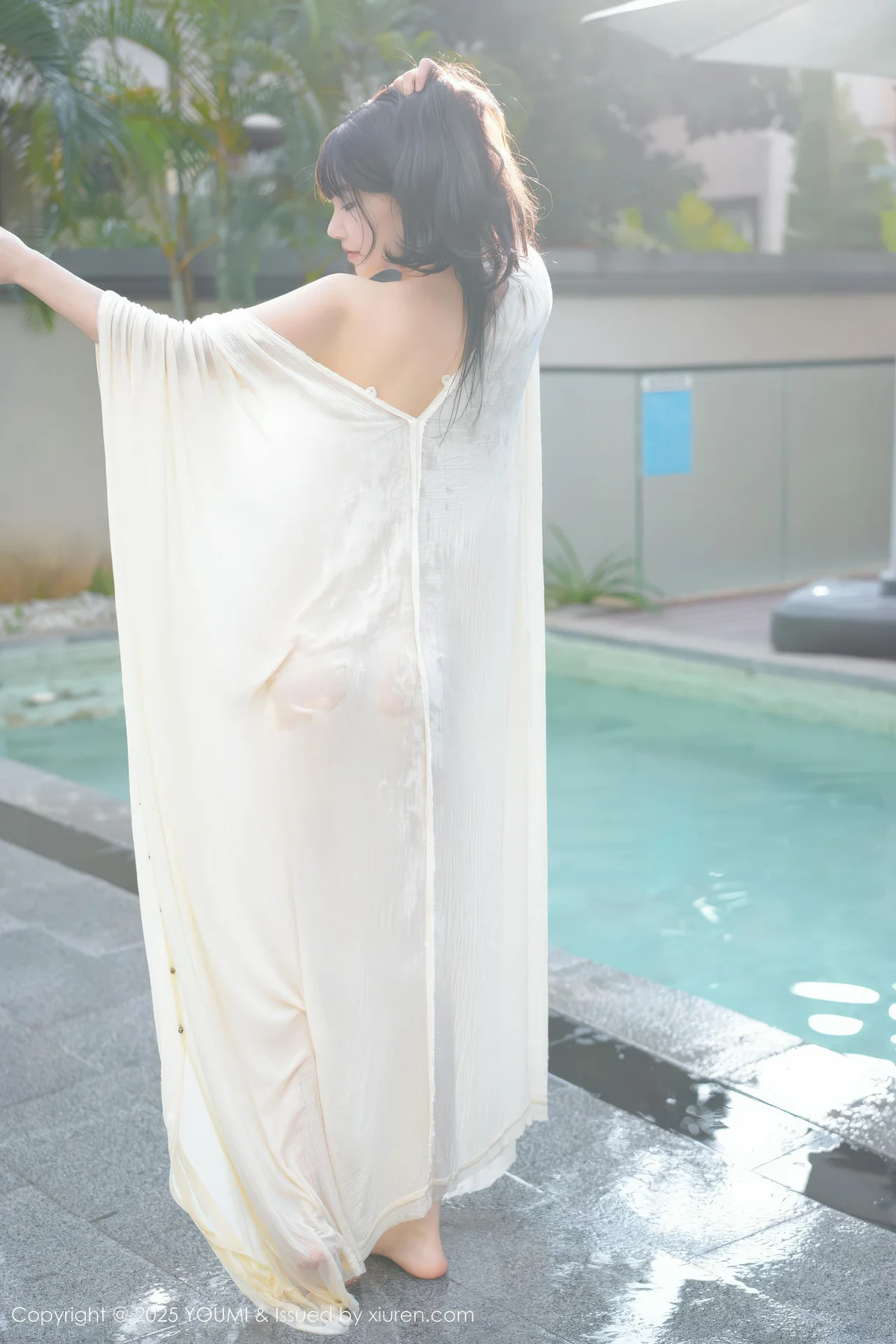 YOUMI 尤蜜荟 Vol.1185 心上可Flora 童颜巨乳浅色浴袍 - 9