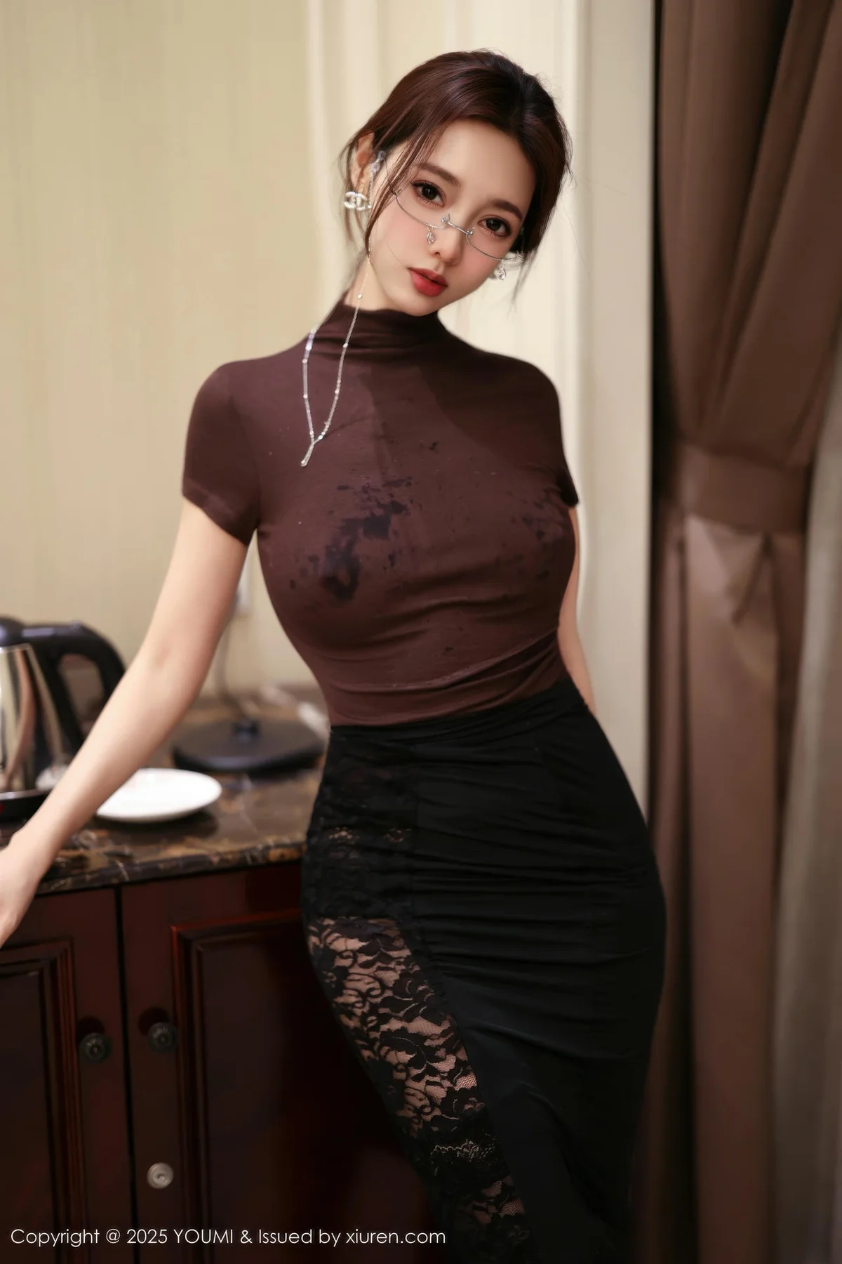 YOUMI 尤蜜荟 Vol.1186 心上可Flora 童颜巨乳浅色浴袍 - 3