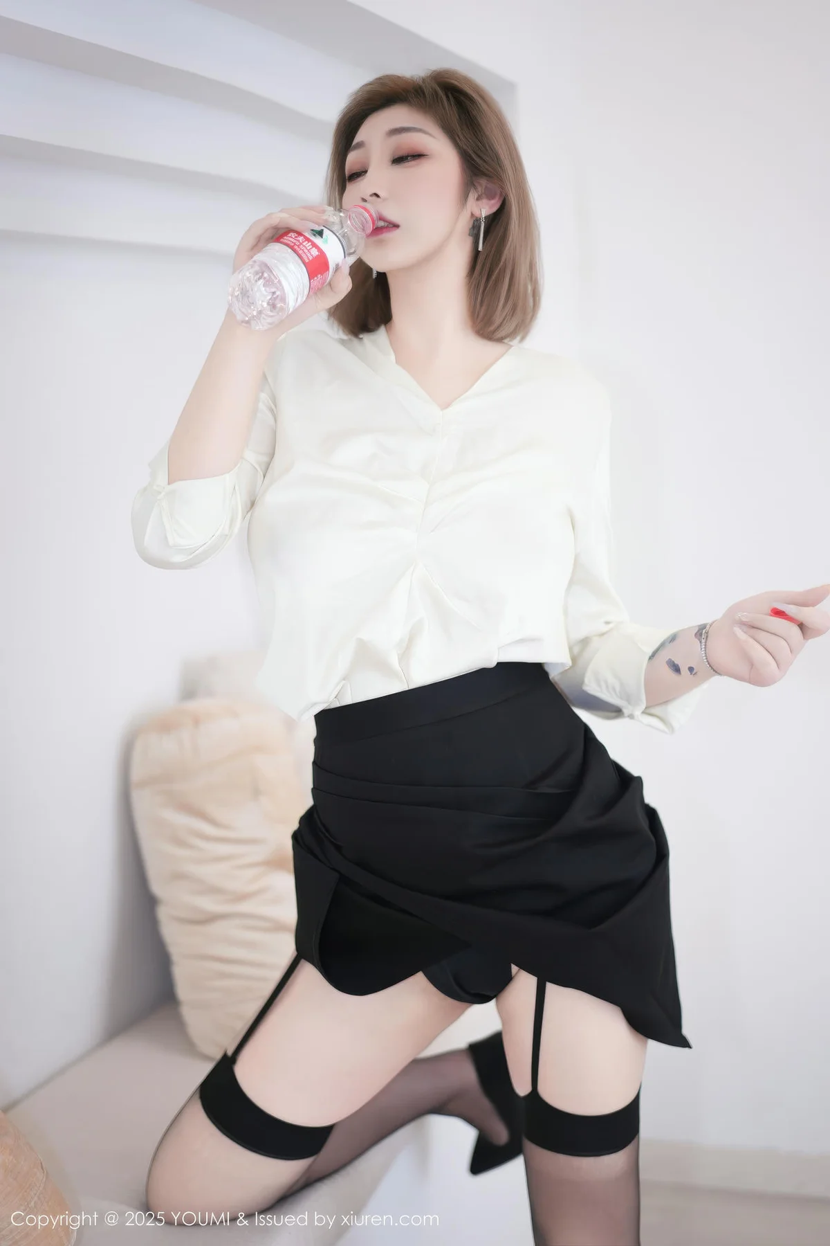 YOUMI 尤蜜荟 Vol.1195 妲己Toxic 黑色短裙吊袜黑丝 - 5