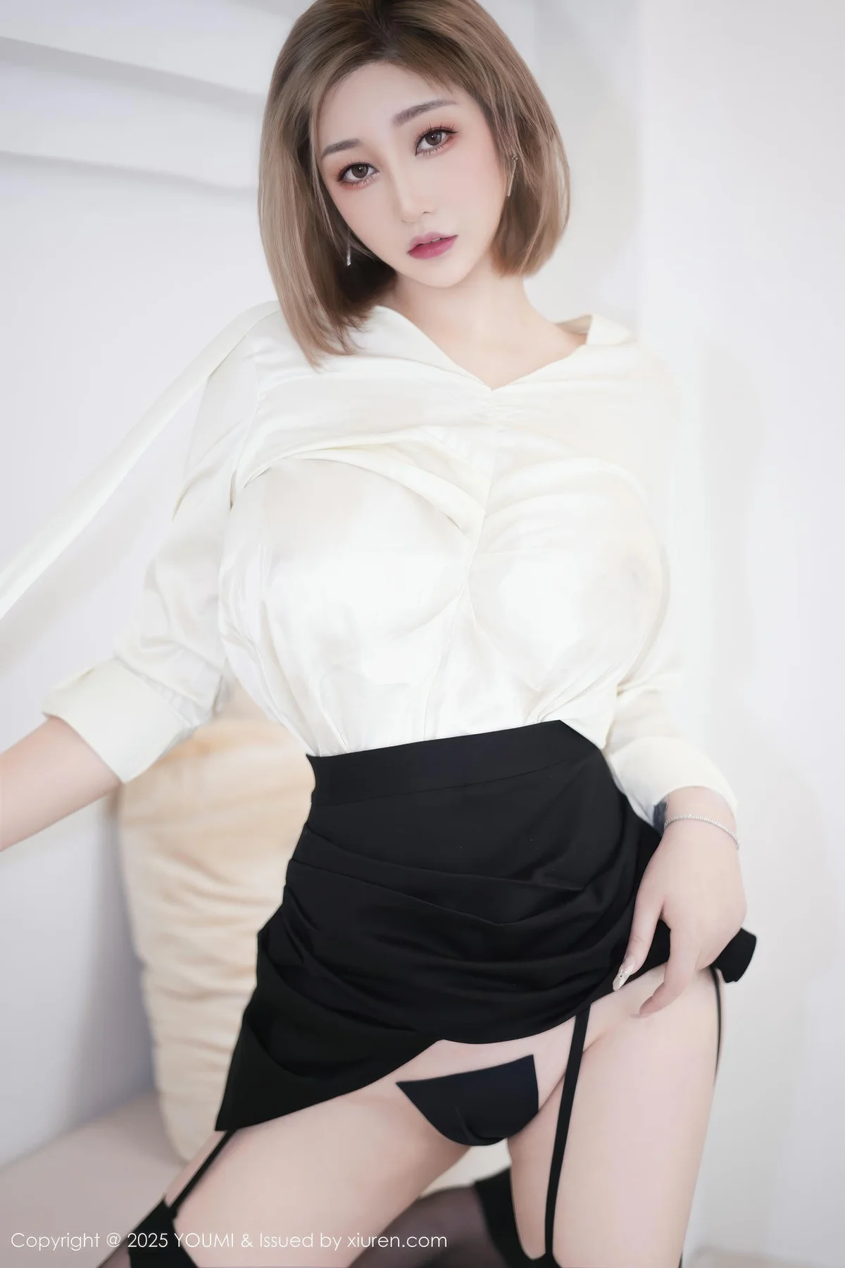 YOUMI 尤蜜荟 Vol.1195 妲己Toxic 黑色短裙吊袜黑丝 - 8