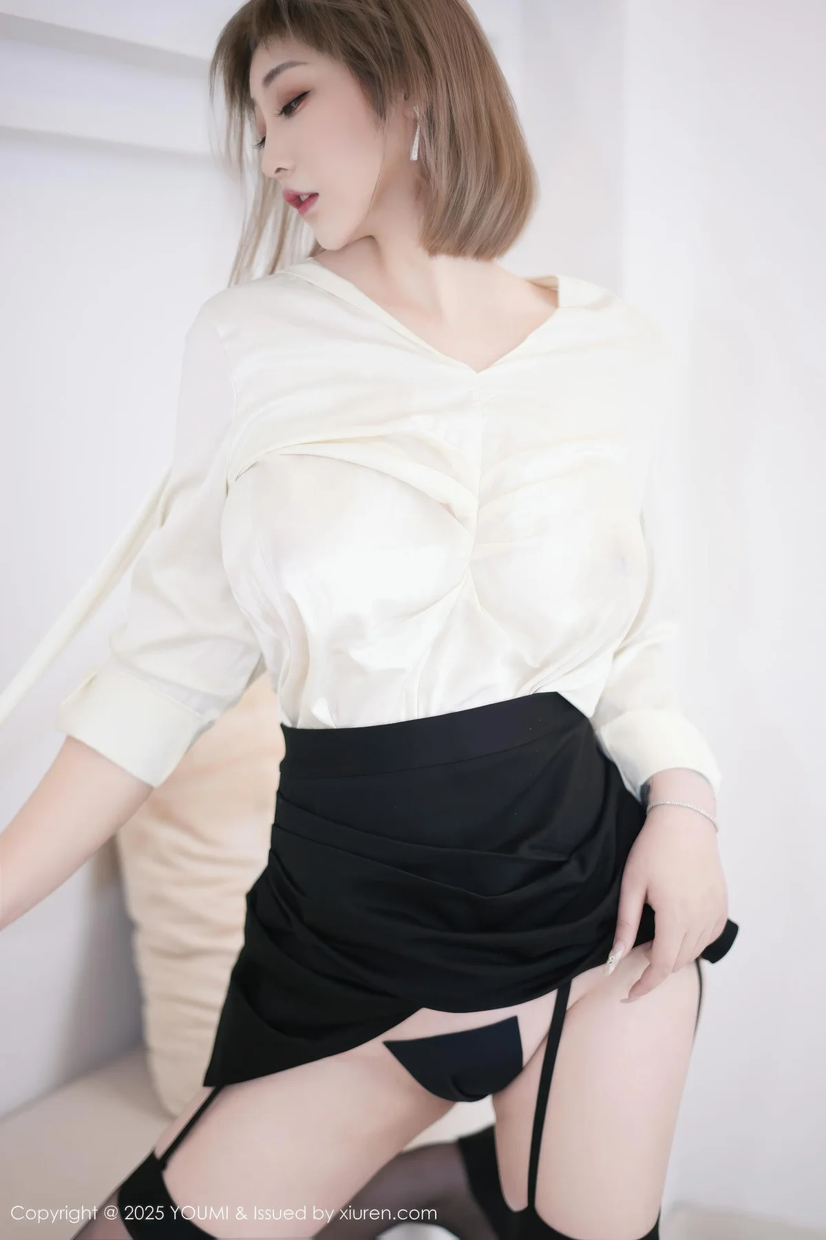 YOUMI 尤蜜荟 Vol.1195 妲己Toxic 黑色短裙吊袜黑丝 - 9