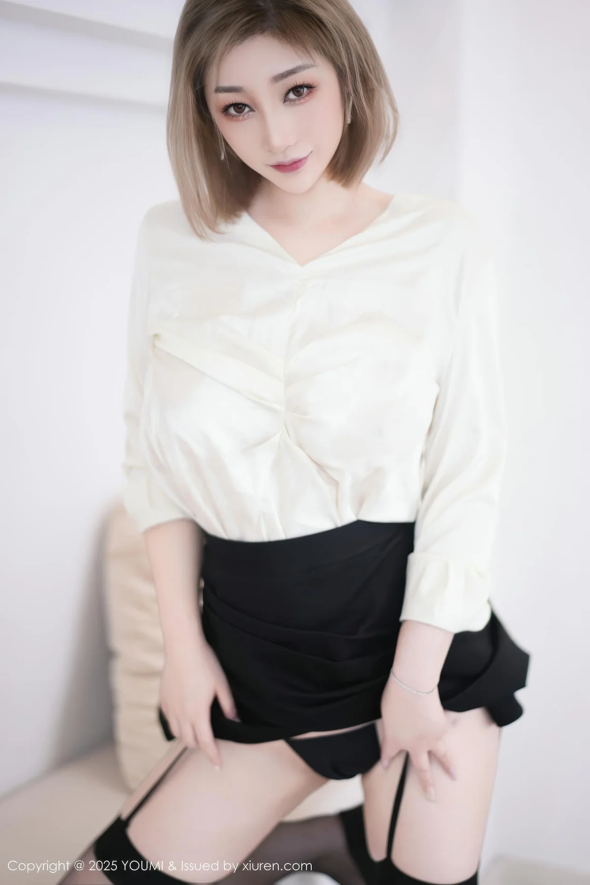 YOUMI 尤蜜荟 Vol.1195 妲己Toxic 黑色短裙吊袜黑丝 - 3