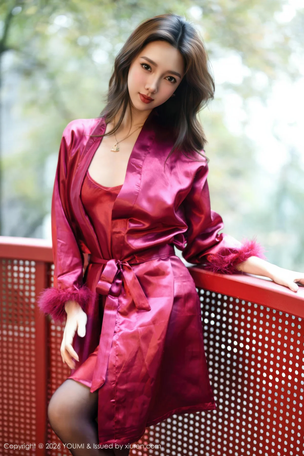 YOUMI 尤蜜荟 Vol.1198 Twins桃桃 红稠睡衣新婚喜事 - 2