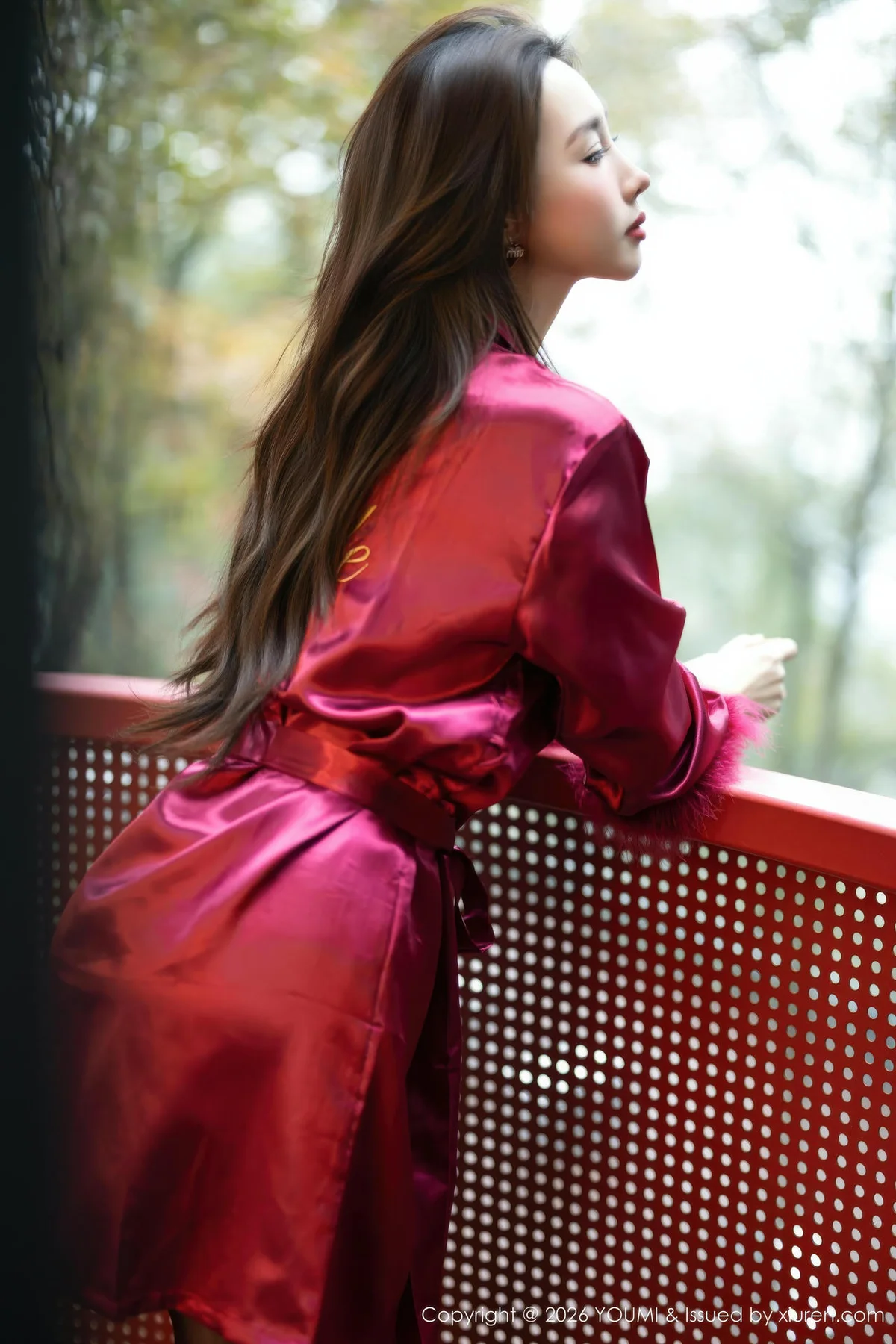 YOUMI 尤蜜荟 Vol.1198 Twins桃桃 红稠睡衣新婚喜事 - 3